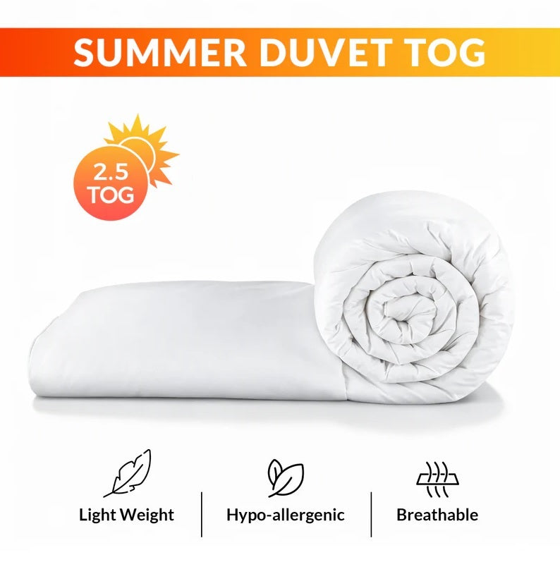 2.5 And 4.5 Summer Duvet Tog Lightweight & Cooling Duvet for Hot Nights