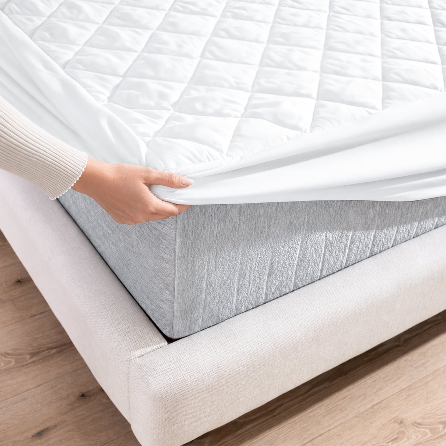 Extra Deep Mattress Protector Cover 40cm Elasticated Fitted Mattress Cover