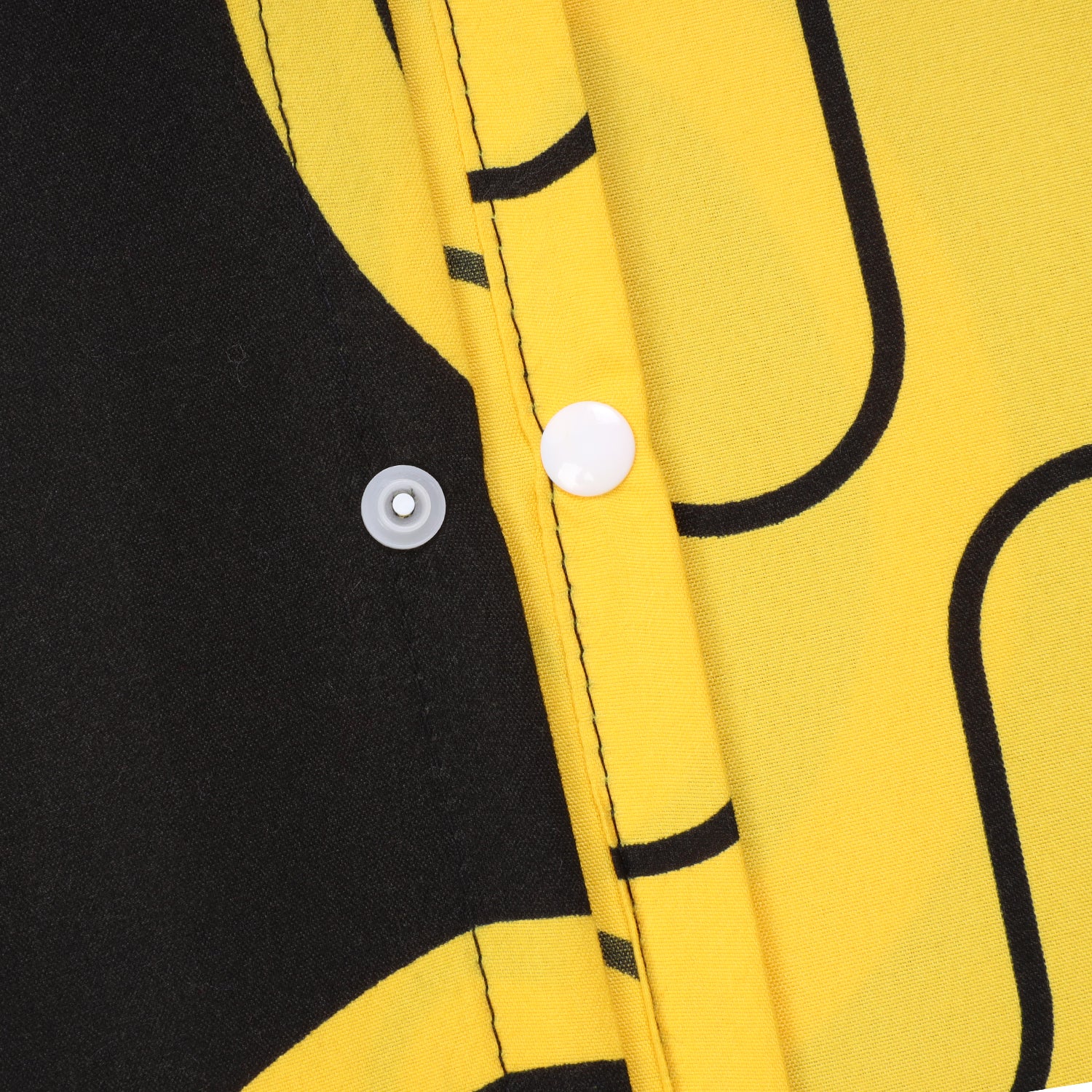 Waves Printed Duvet Cover Black & Ochre