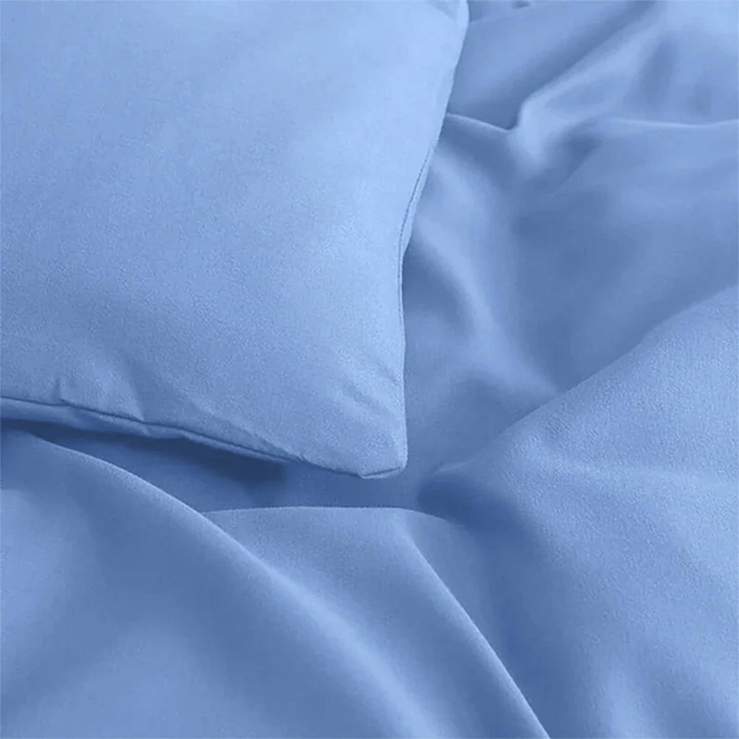Plain Duvet Cover with Pillowcase Set