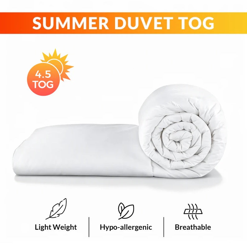2.5 And 4.5 Summer Duvet Tog Lightweight & Cooling Duvet for Hot Nights