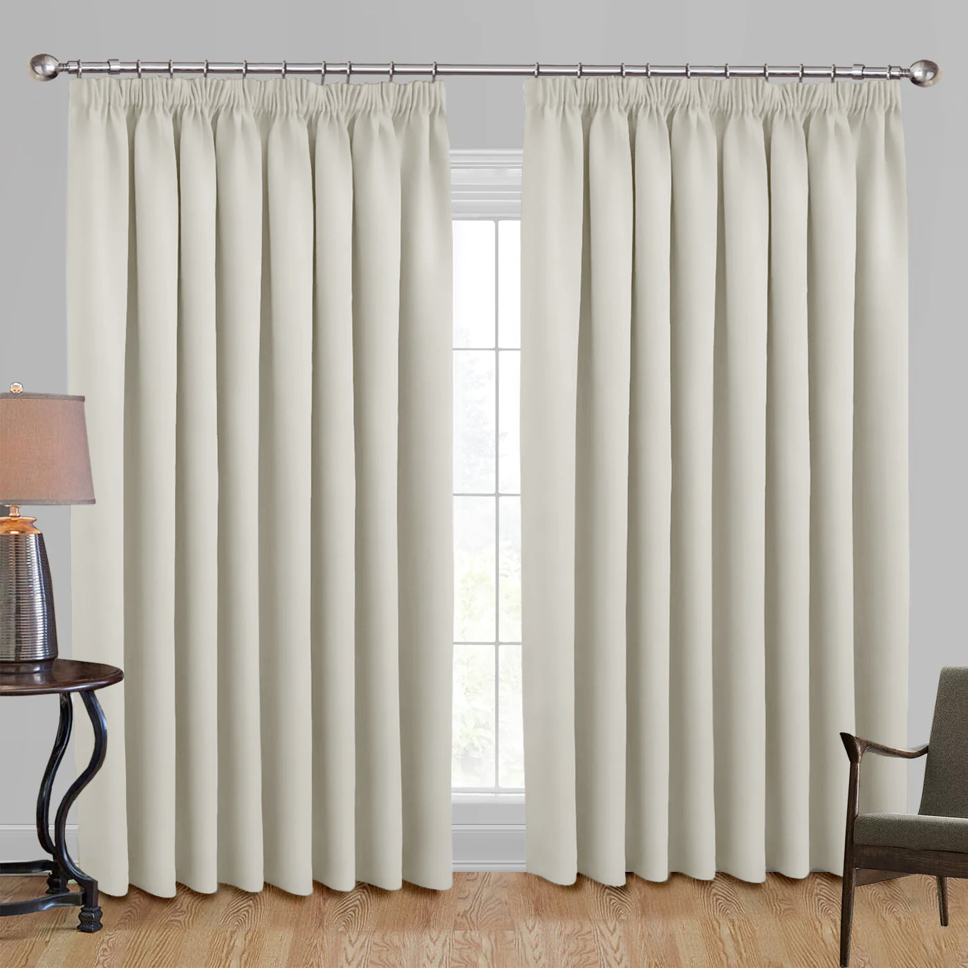 Pencil Pleat Blackout Curtains