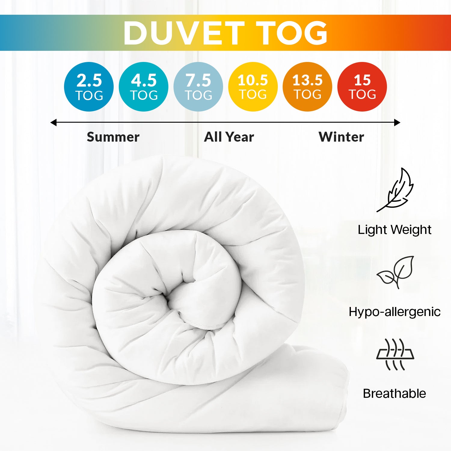 All Season Tog Duvets - Year Round Quilt Duvet