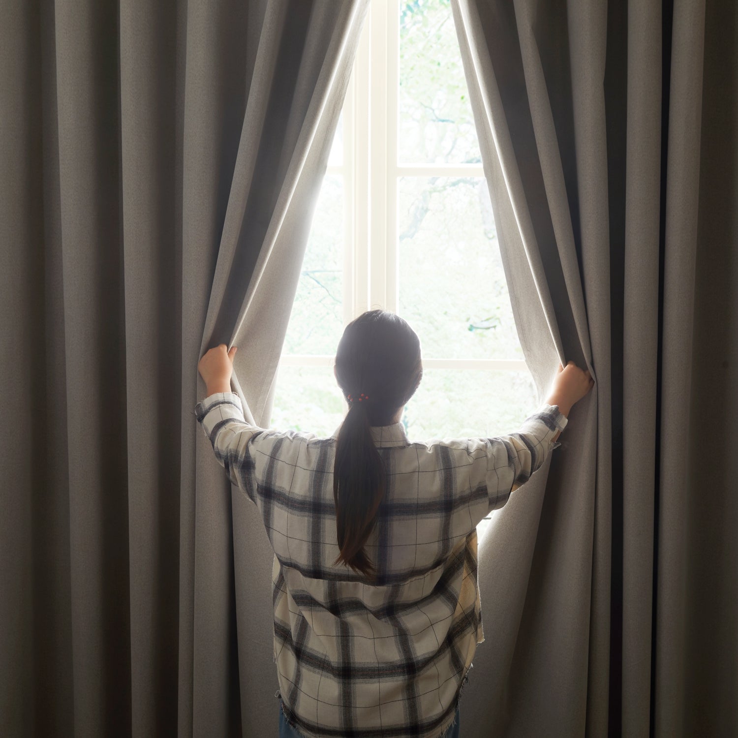 135 GSM Eyelet Ready Made Blackout Curtains For Living Room