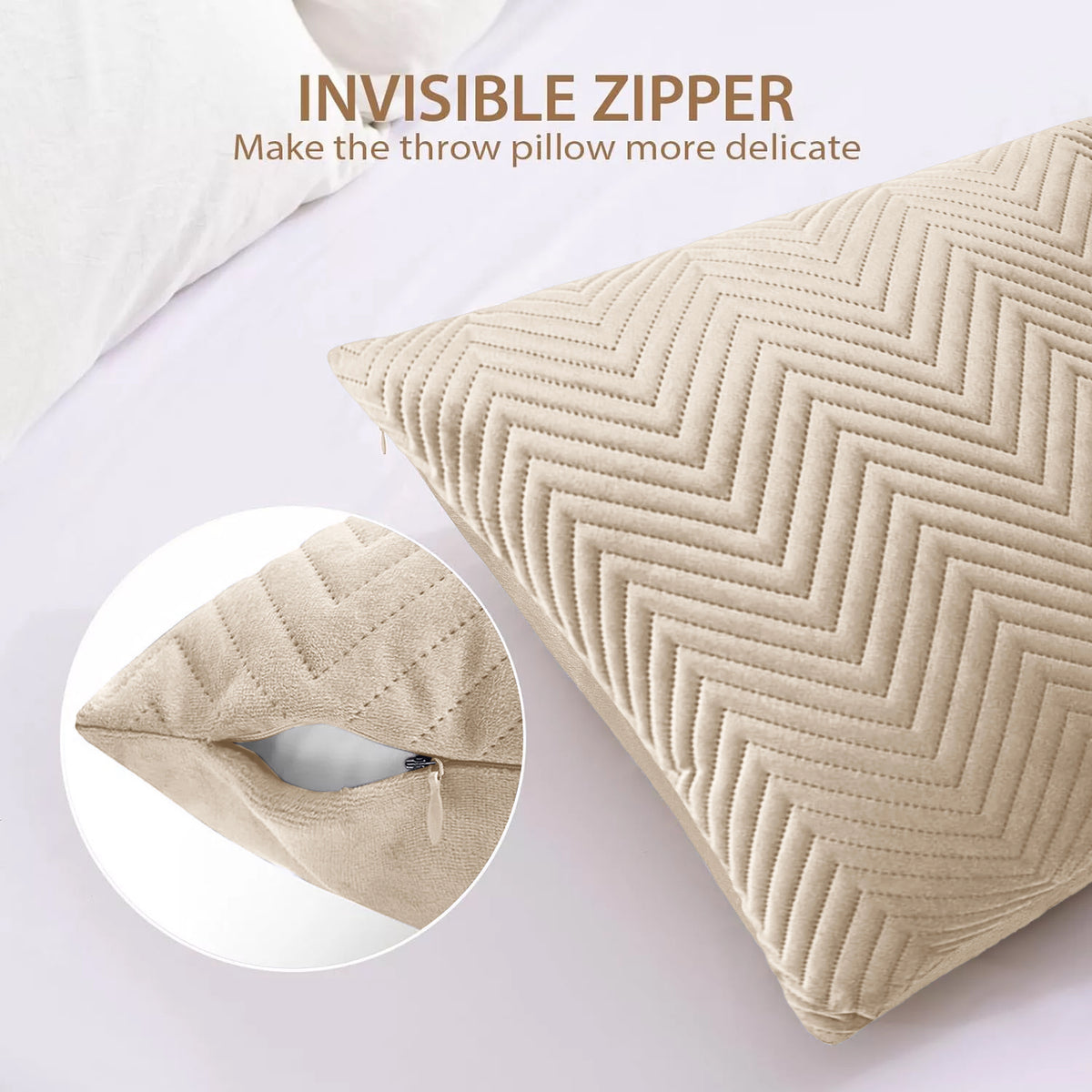 Pack Of 2 Quilted Embossed Cushion Covers