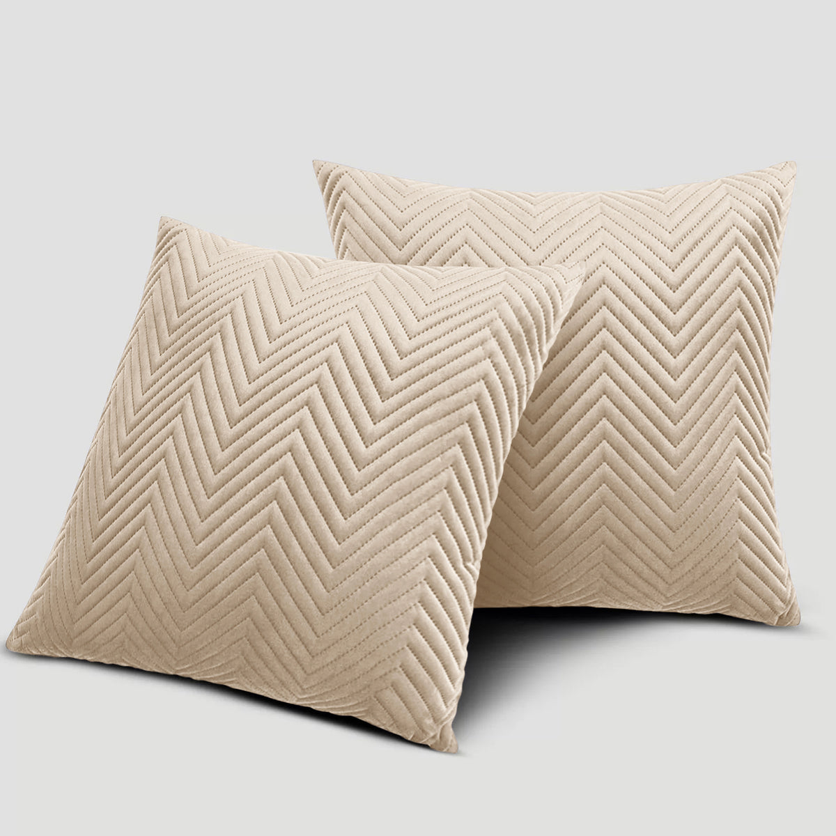 Pack Of 2 Quilted Embossed Cushion Covers