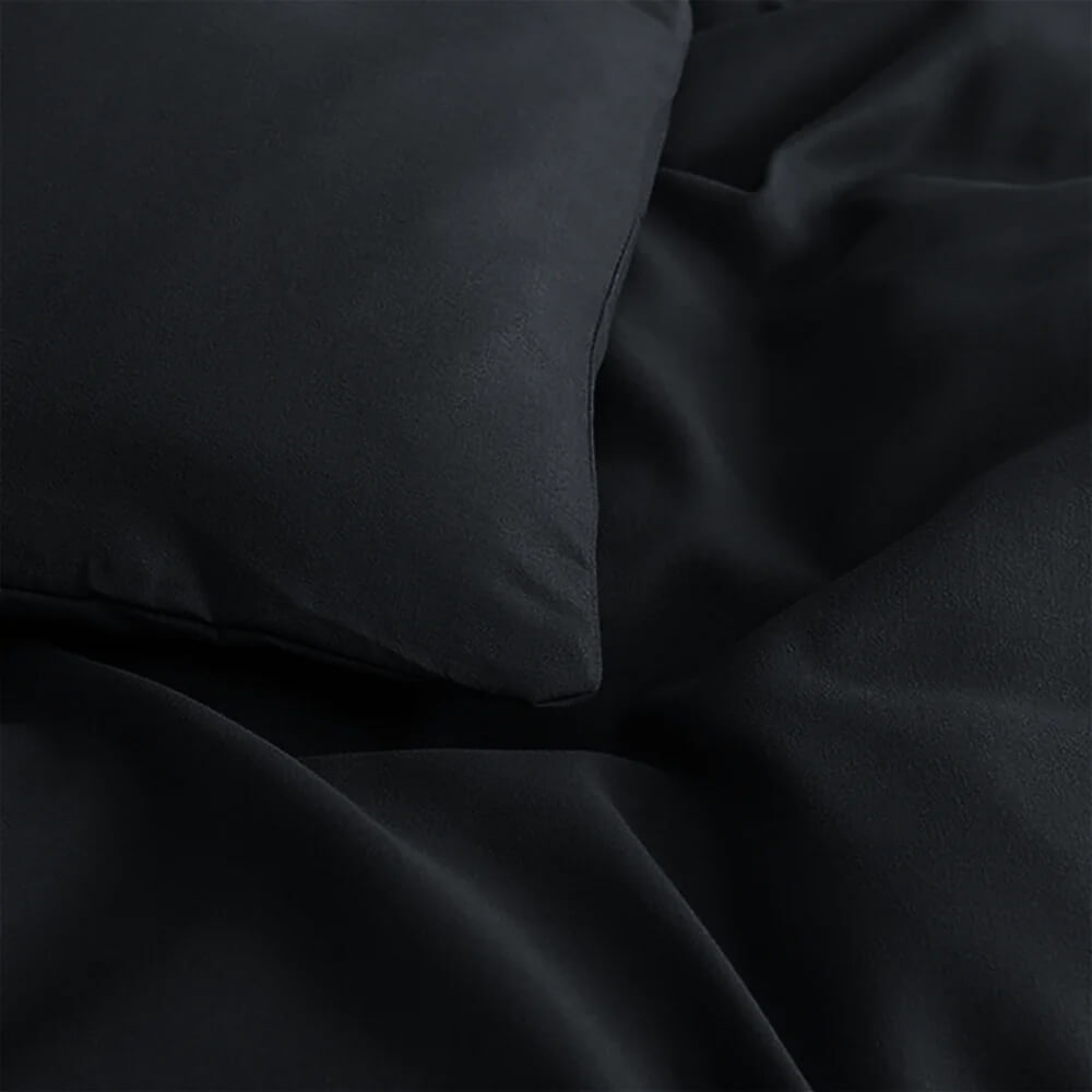 Plain Duvet Cover with Pillowcases Set