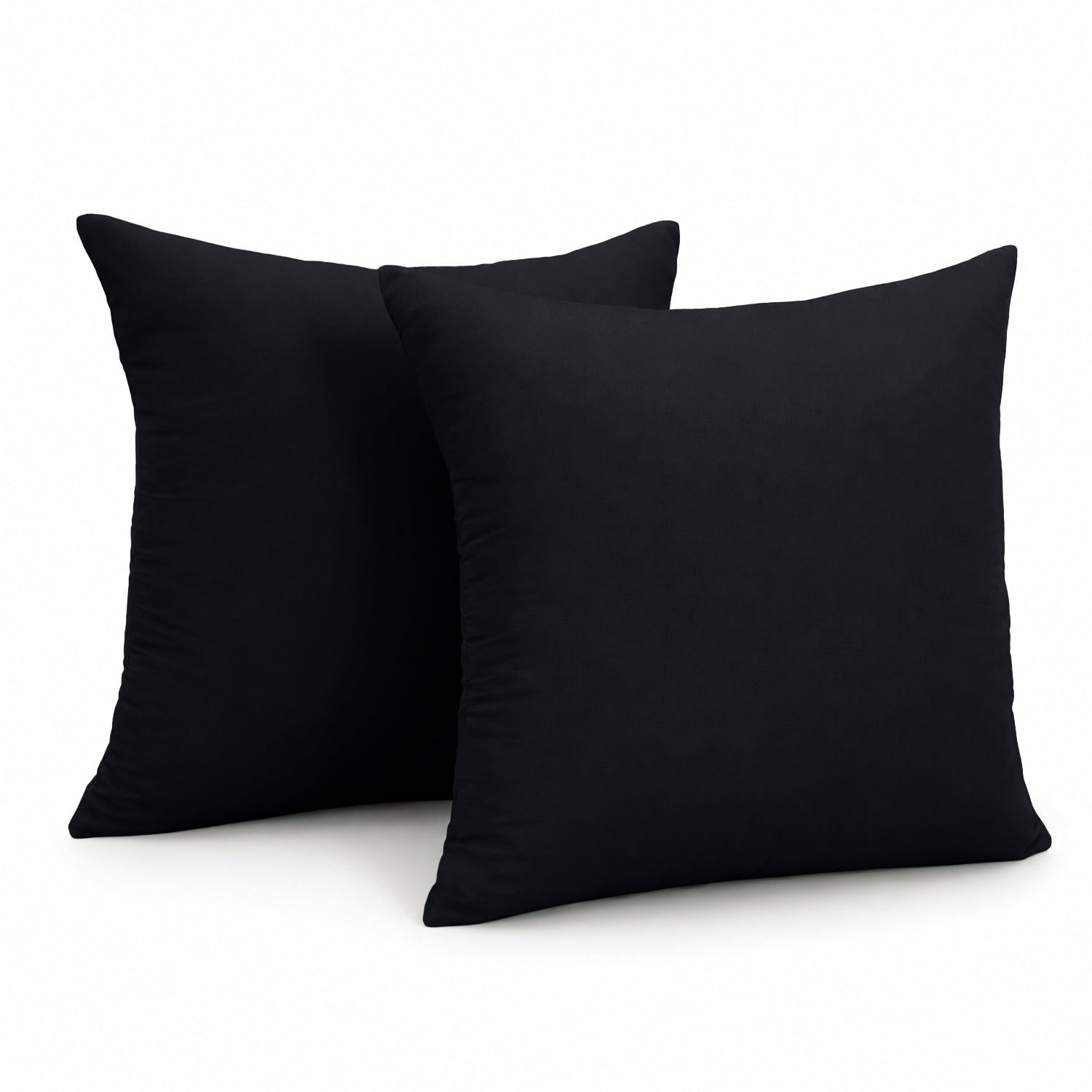 Pair of Microfibre Plain Cushion Covers for Bed & Living Room