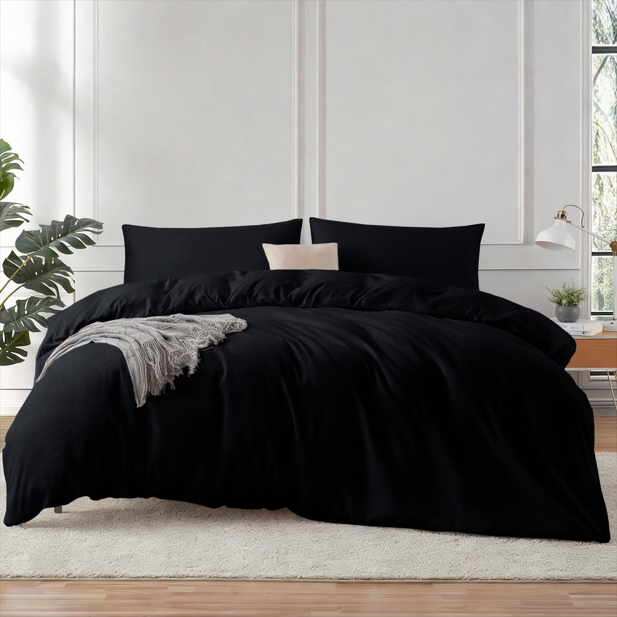 4 Piece Bedding Set Duvet Cover, Pillowcases & Fitted Sheet