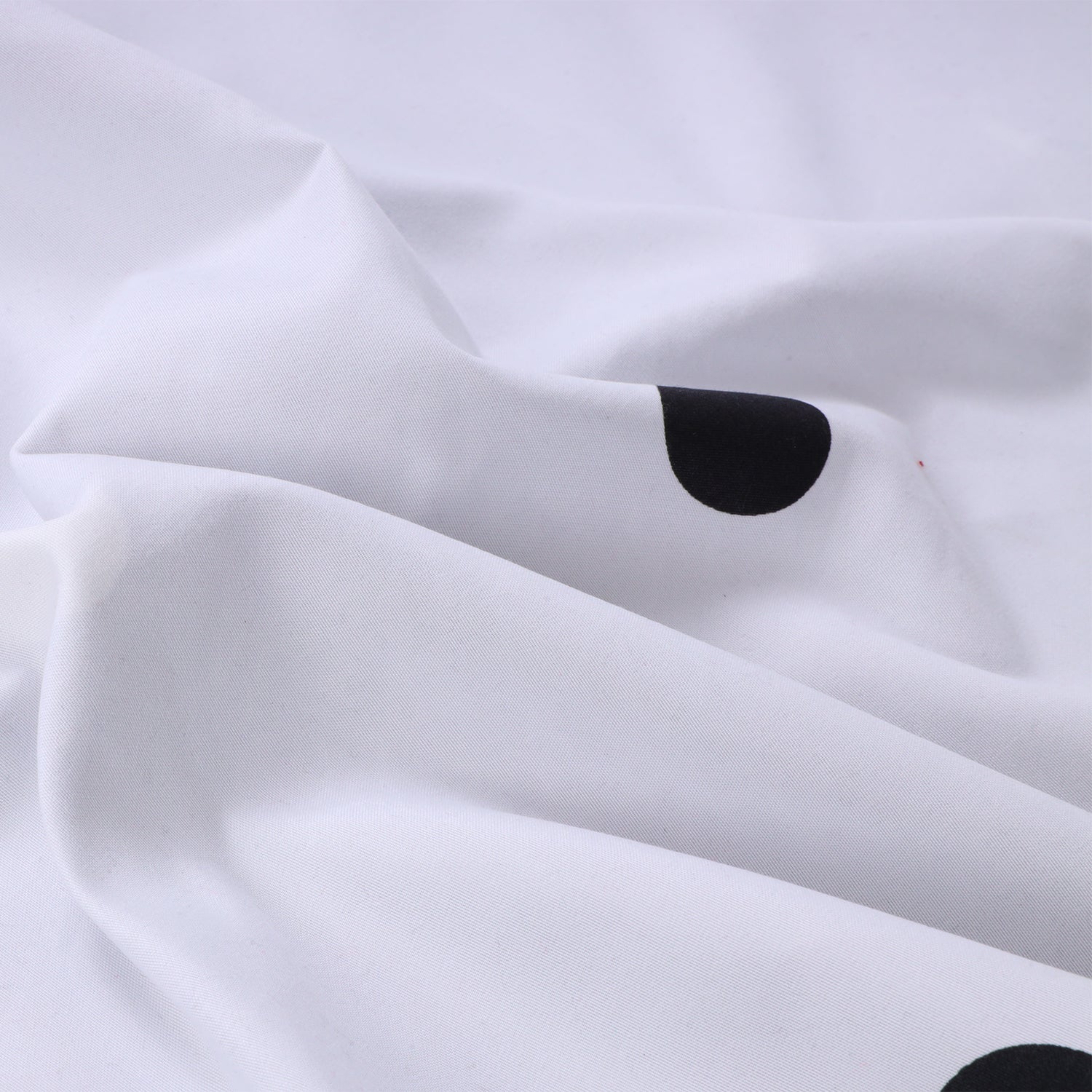 Polka Dot Printed Duvet Cover Set White & Black