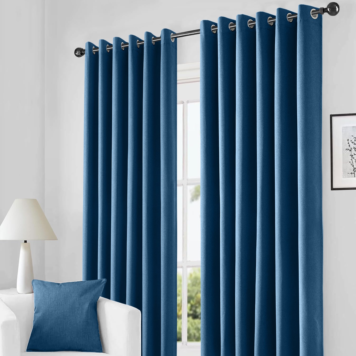 Ready Made 100% Blackout Linen Curtains