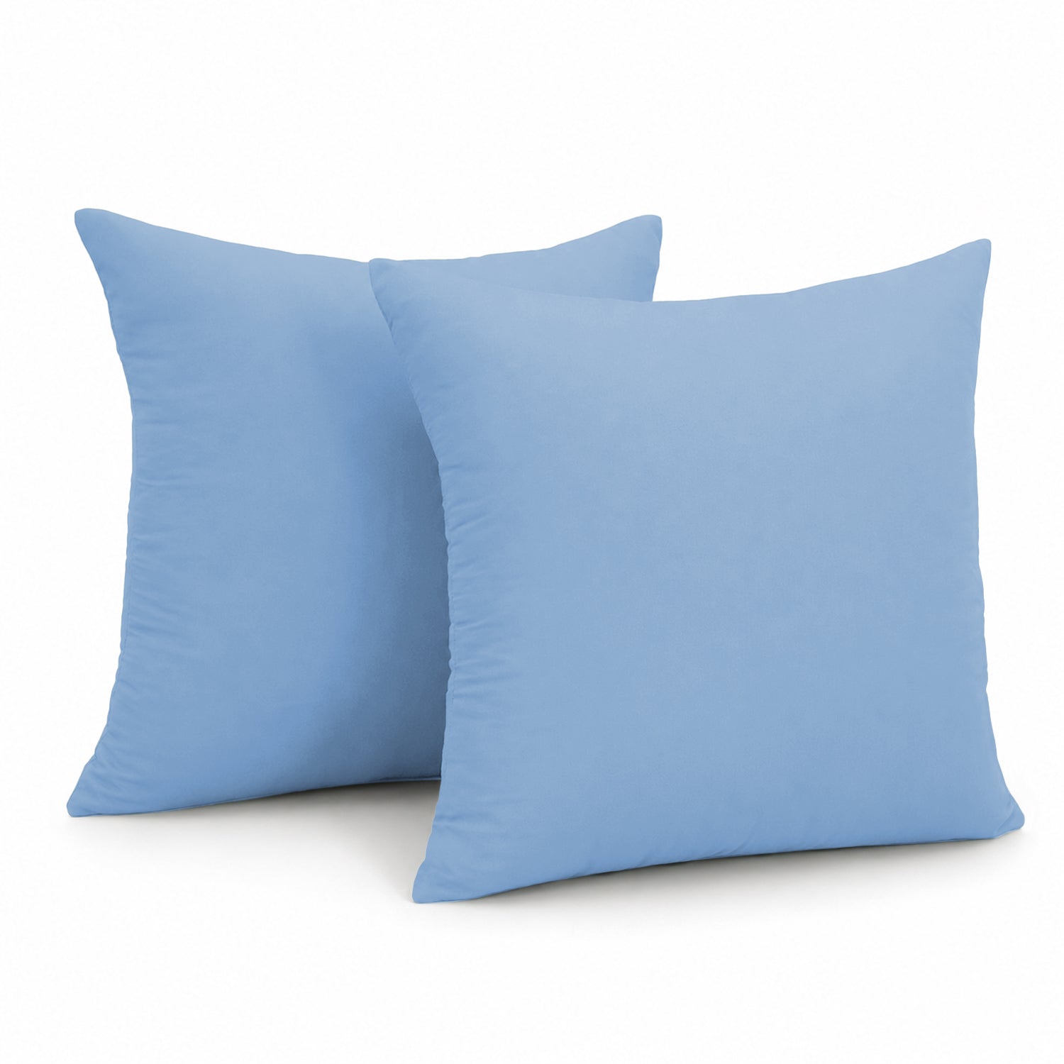 Pair of Microfibre Plain Cushion Covers for Bed & Living Room