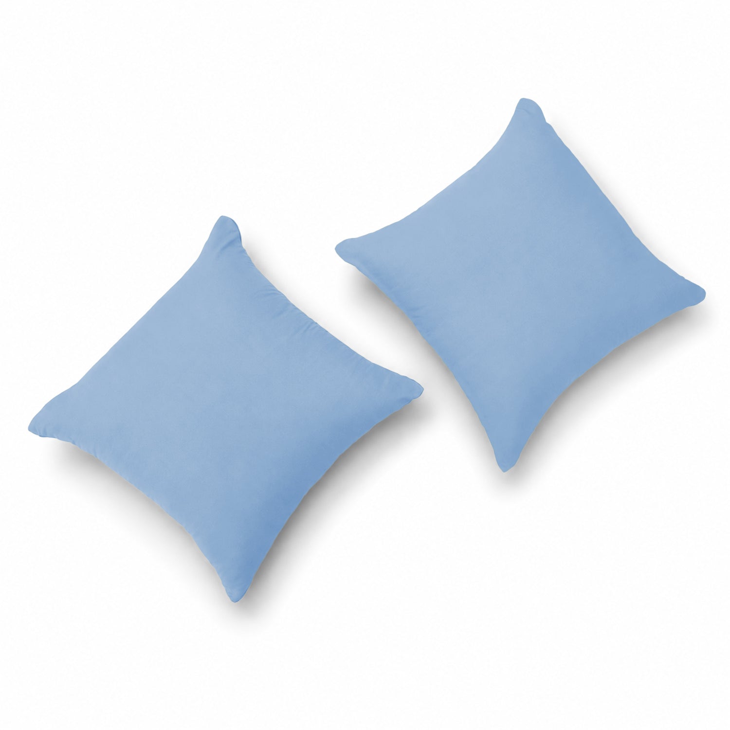 Pair of Microfibre Plain Cushion Covers for Bed & Living Room