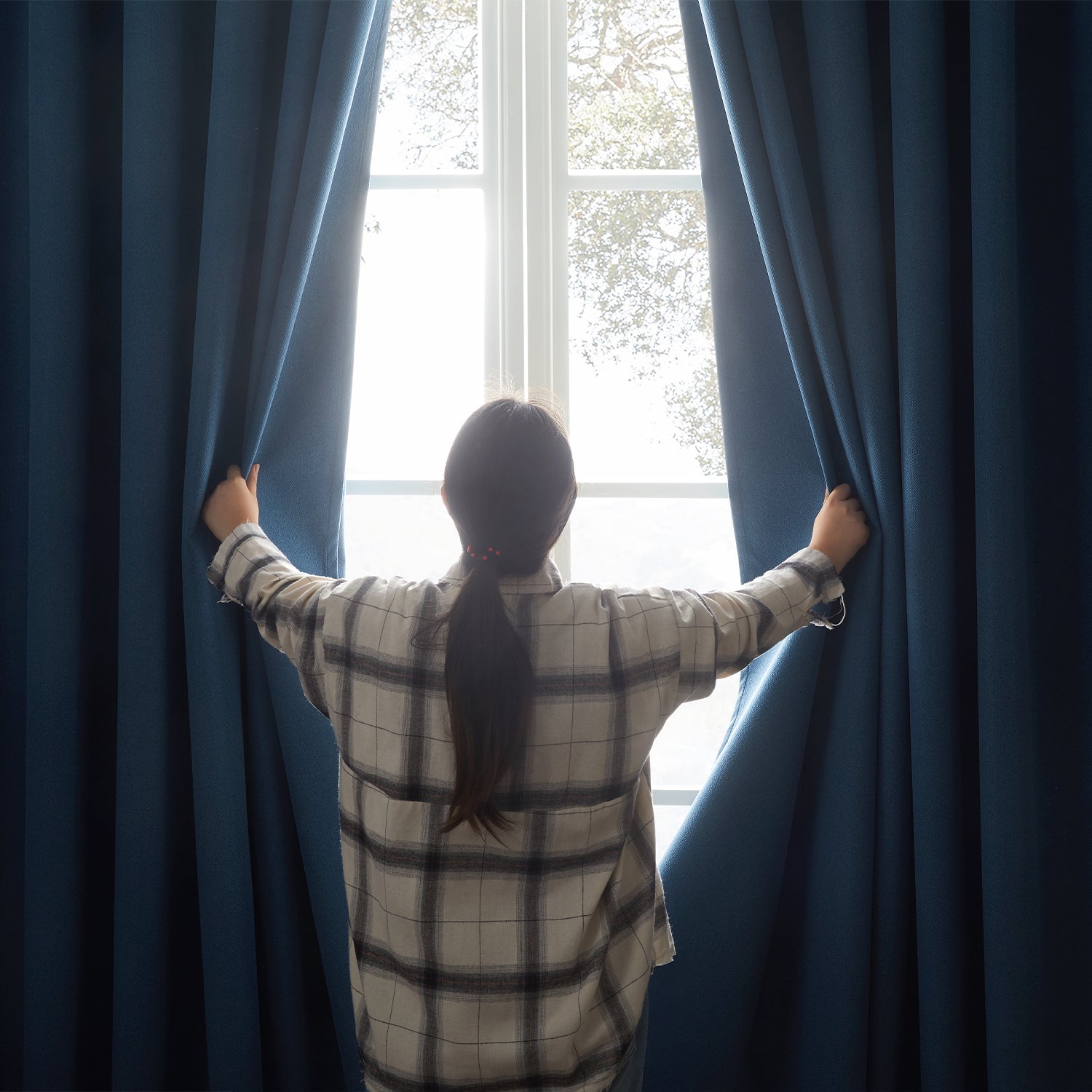 Ready Made 100% Blackout Linen Curtains