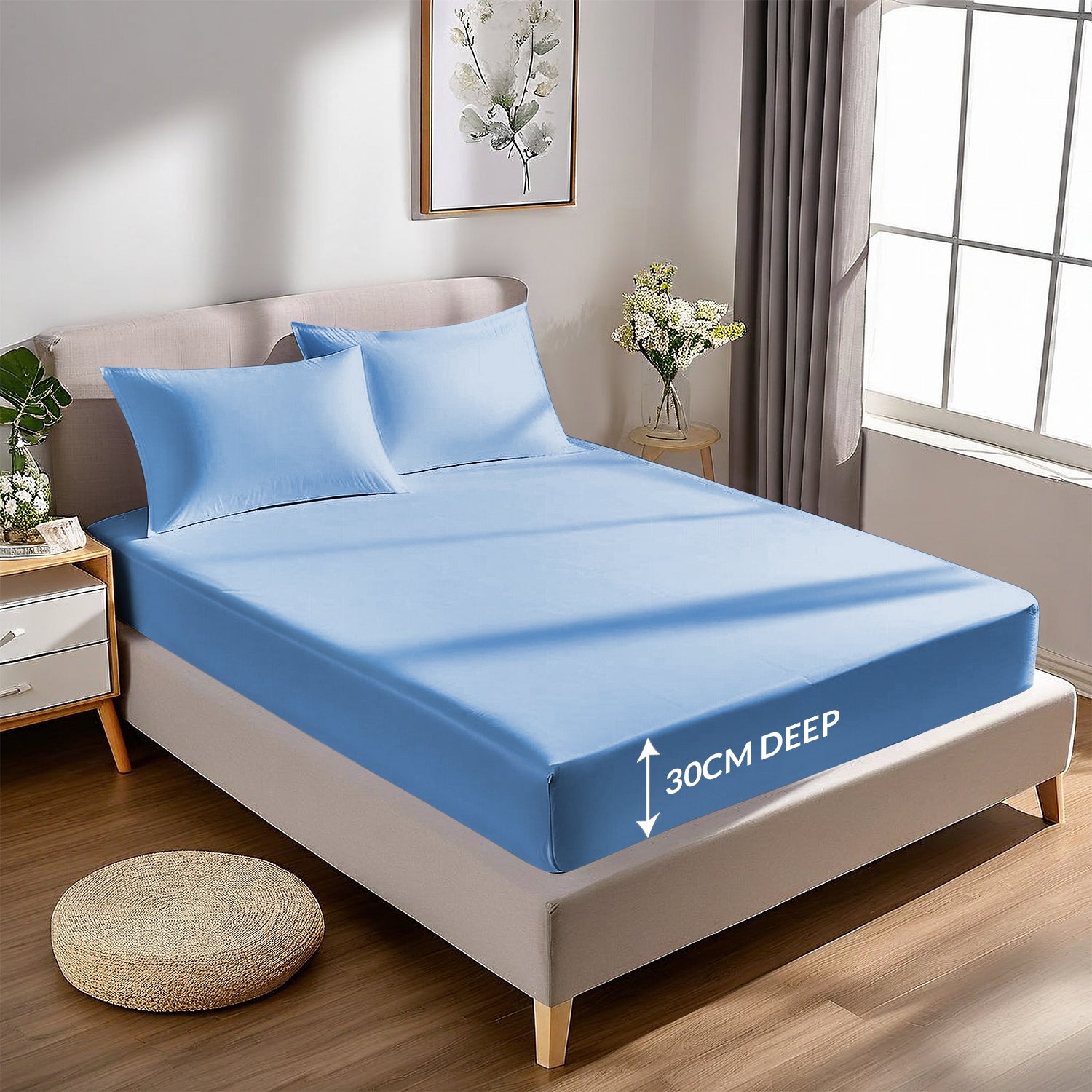 Extra Deep Fitted Sheets 25CM, 30CM & 40CM