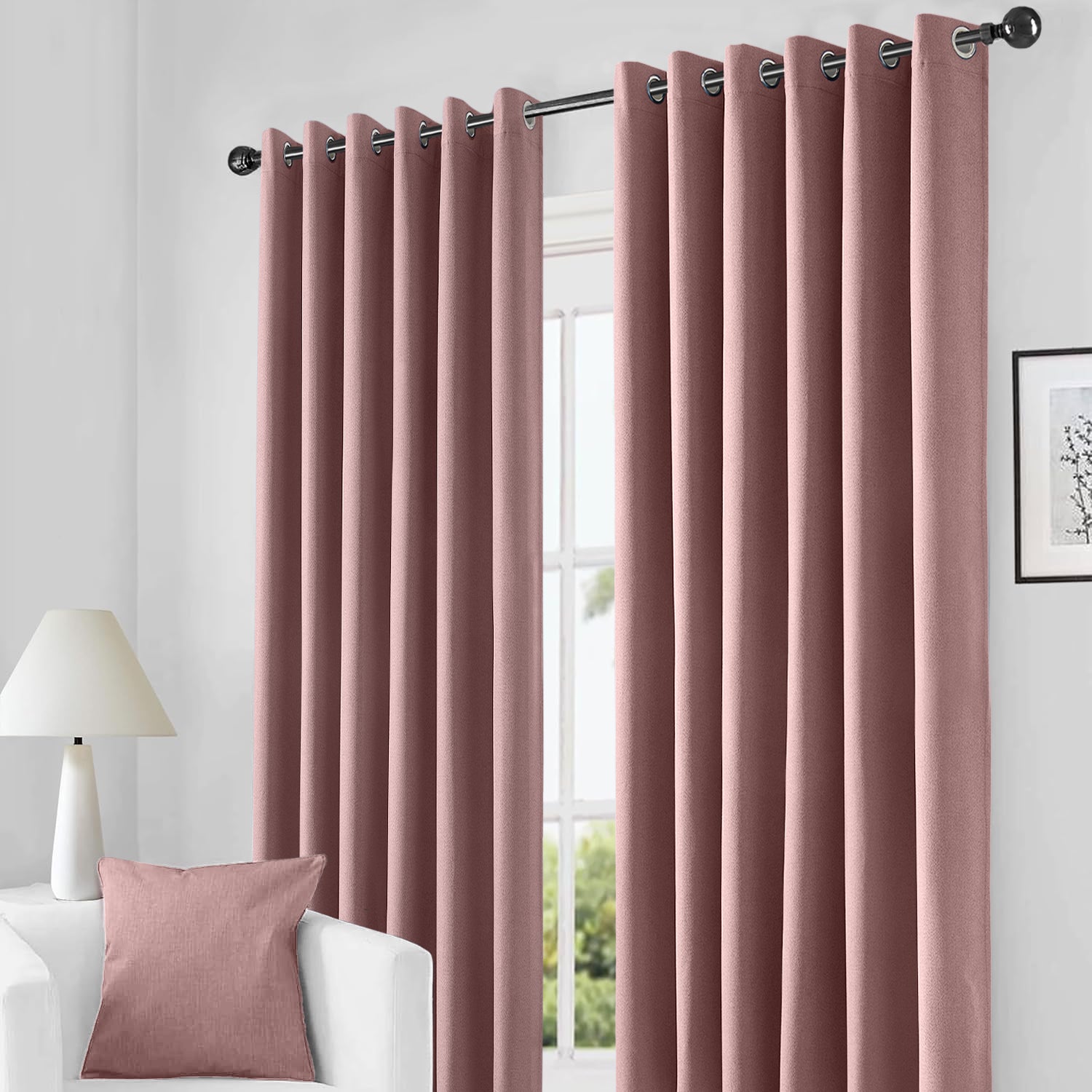 Ready Made 100% Blackout Linen Curtains