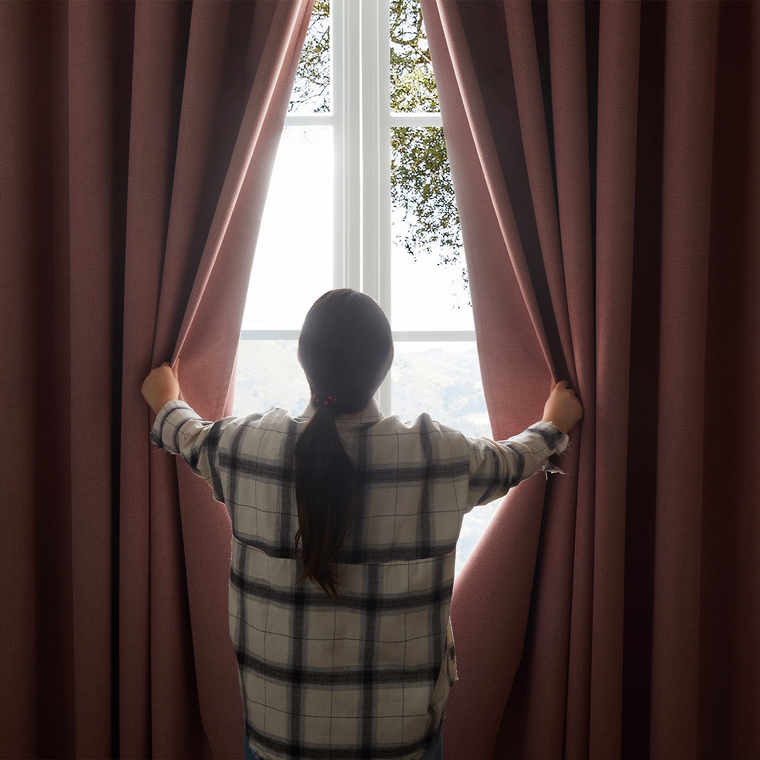 Ready Made 100% Blackout Linen Curtains