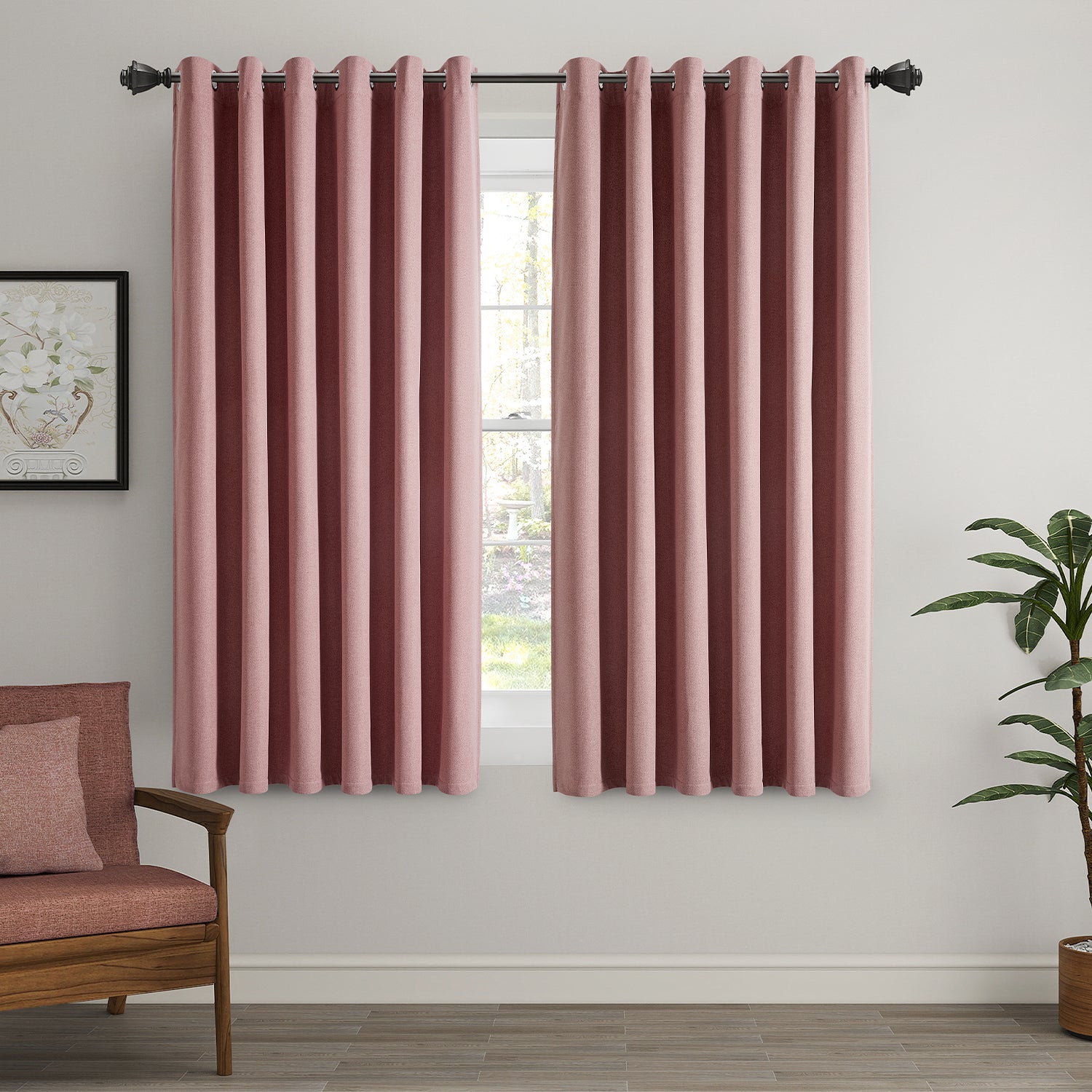 Ready Made 100% Blackout Linen Curtains