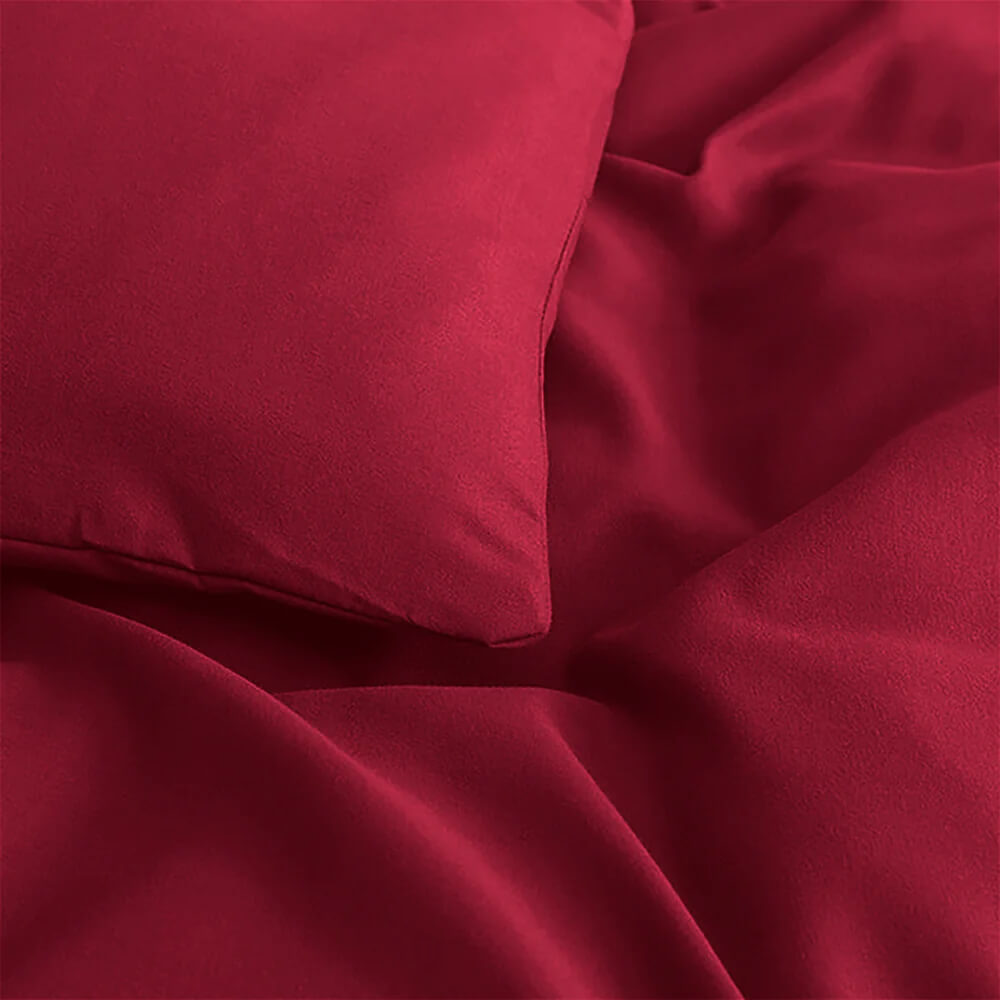 Plain Duvet Cover with Pillowcases Set
