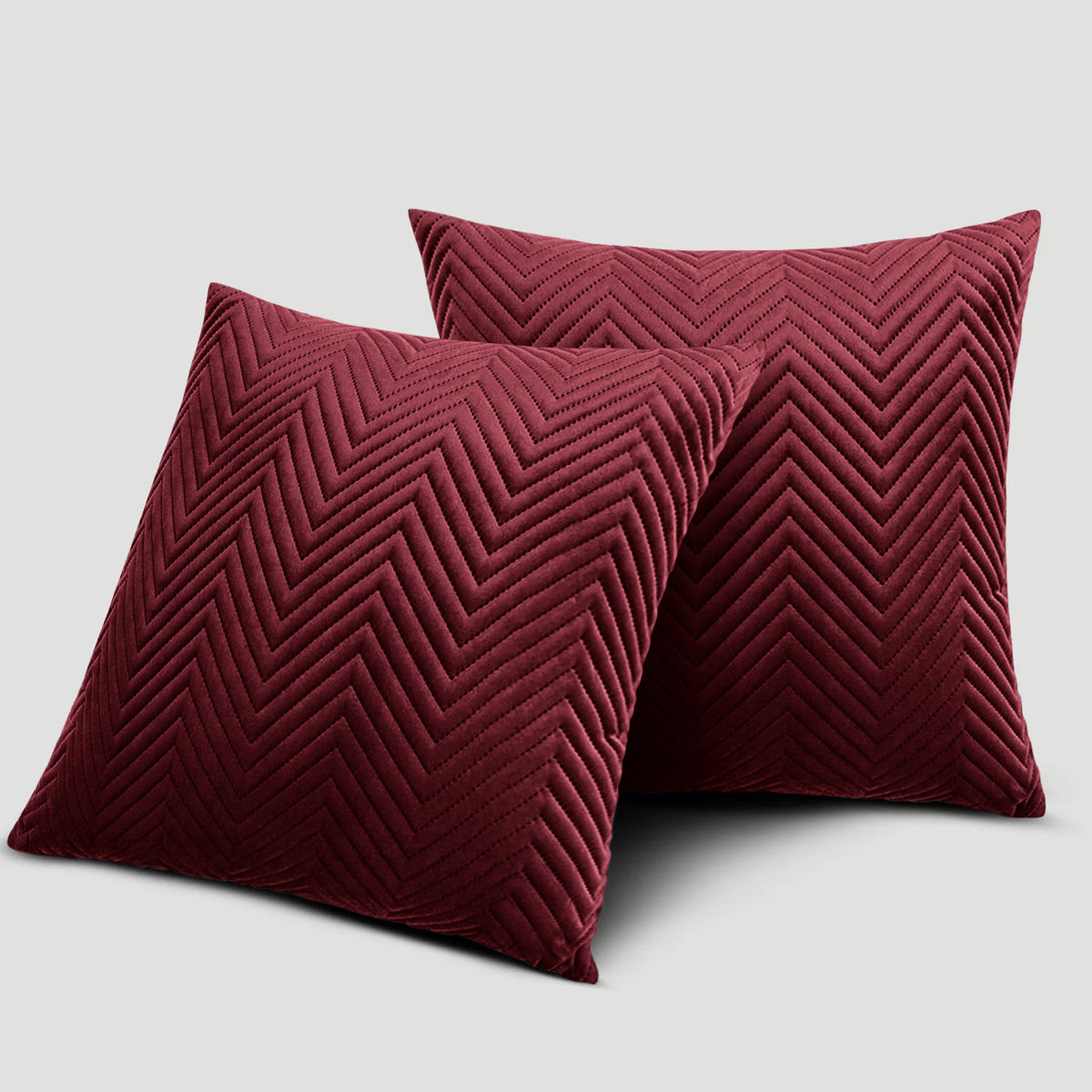 Pack Of 2 Quilted Embossed Cushion Covers
