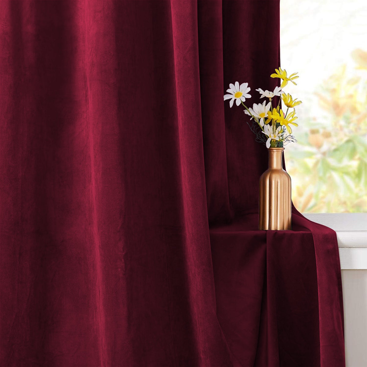 Velvet Eyelet Curtains Ready Made