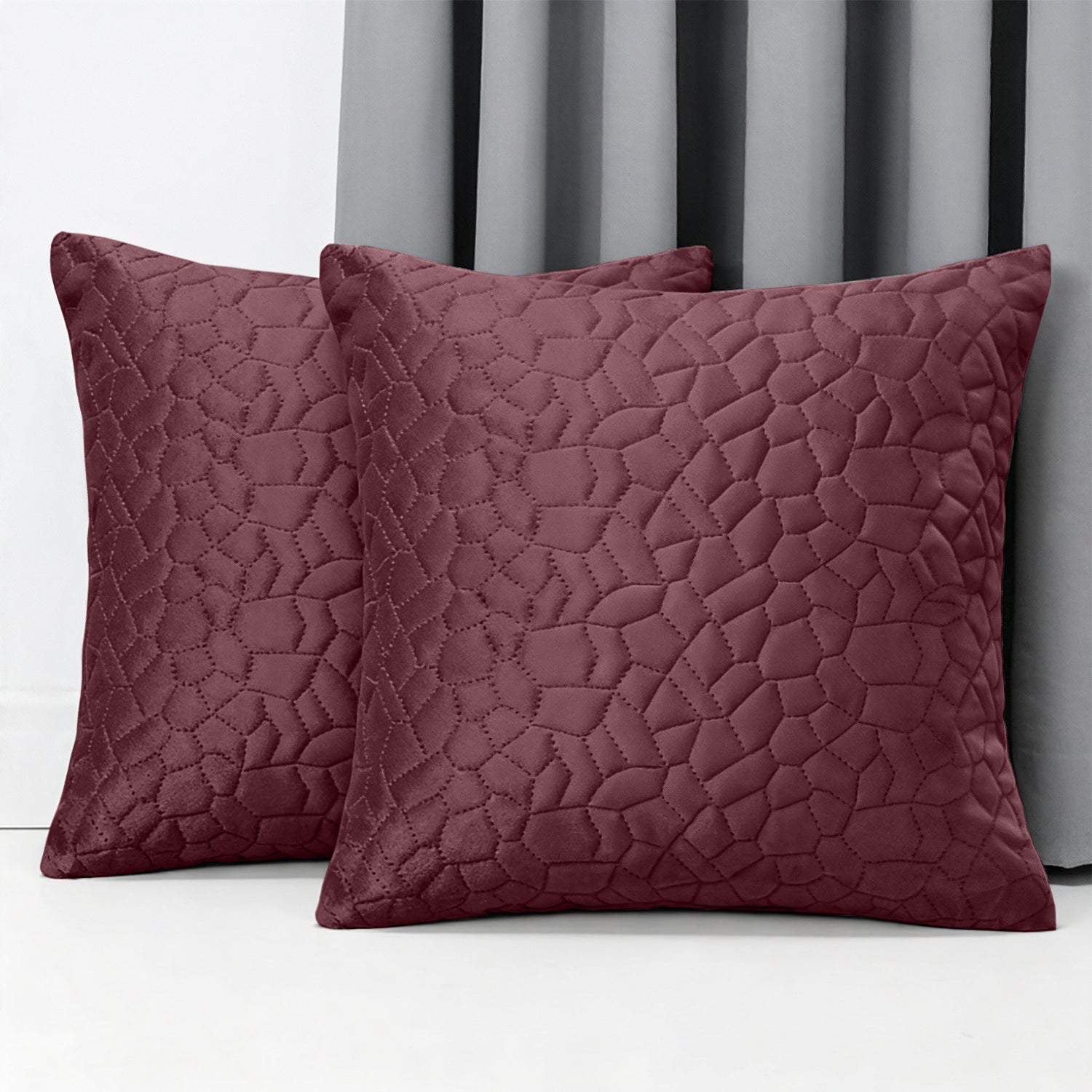 Luxury Velvet Cushion Cover with Pebble Embossed Texture – Pack Of 2