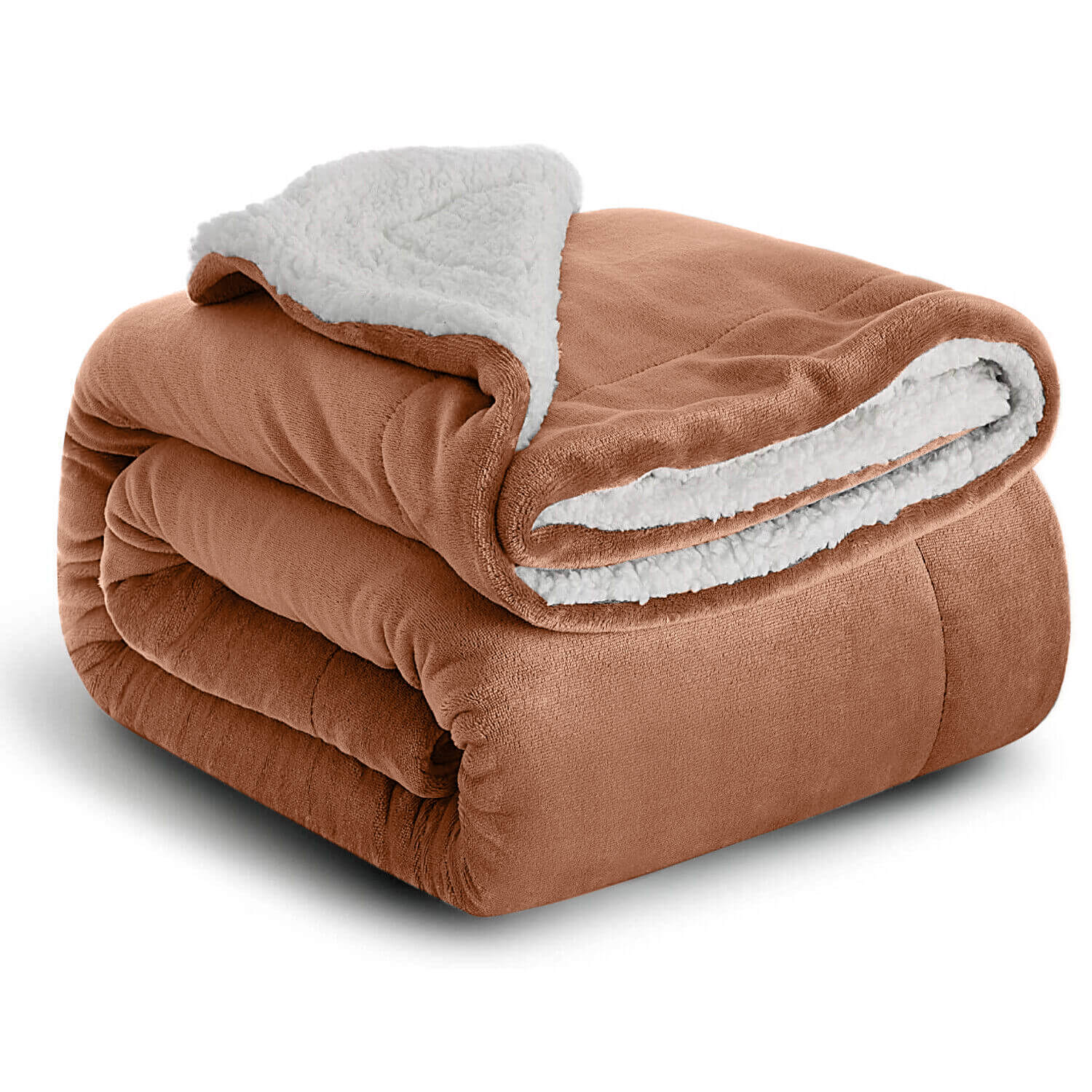 Camel Sherpa Throw Blanket