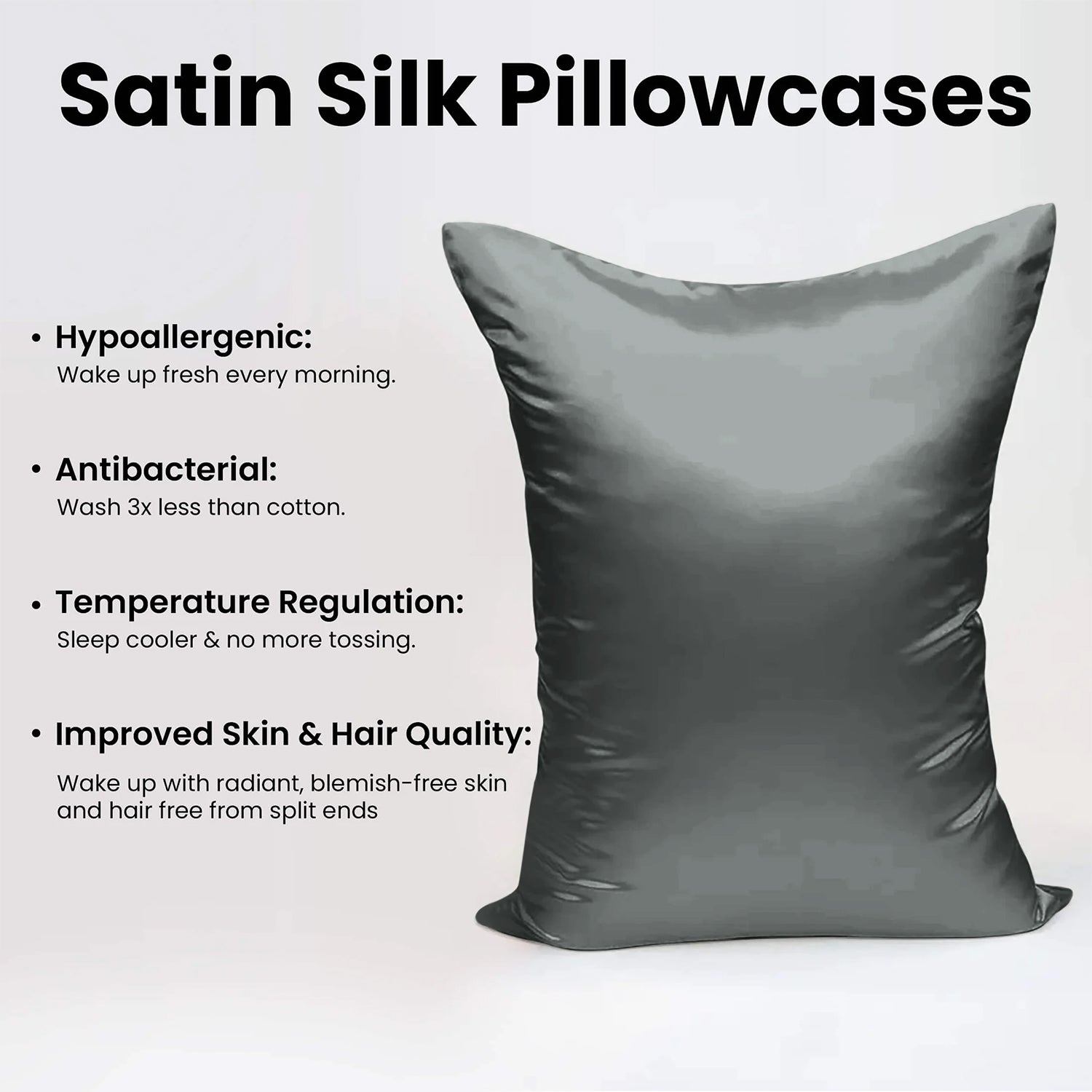Satin Silk Pillowcases Pair