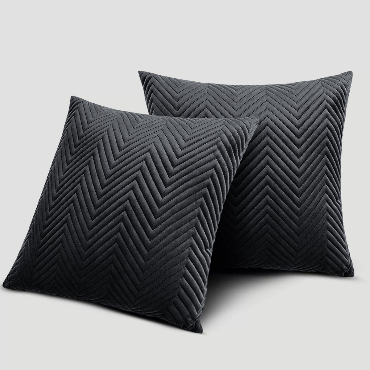 Pack Of 2 Quilted Embossed Cushion Covers