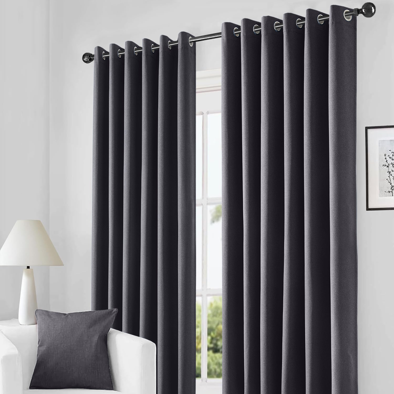 Ready Made 100% Blackout Linen Curtains