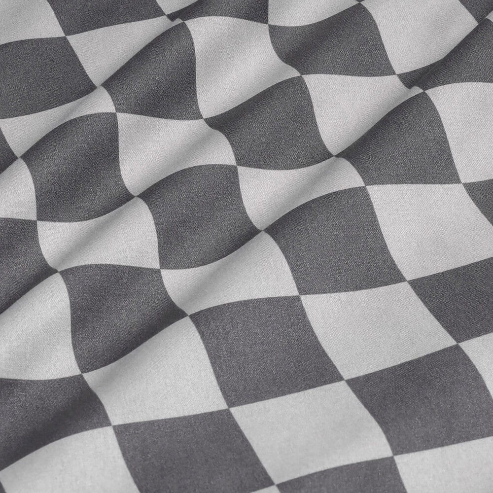 Chess Pattern Printed Duvet Cover Set