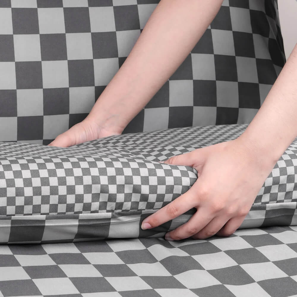 Chess Pattern Printed Duvet Cover Set