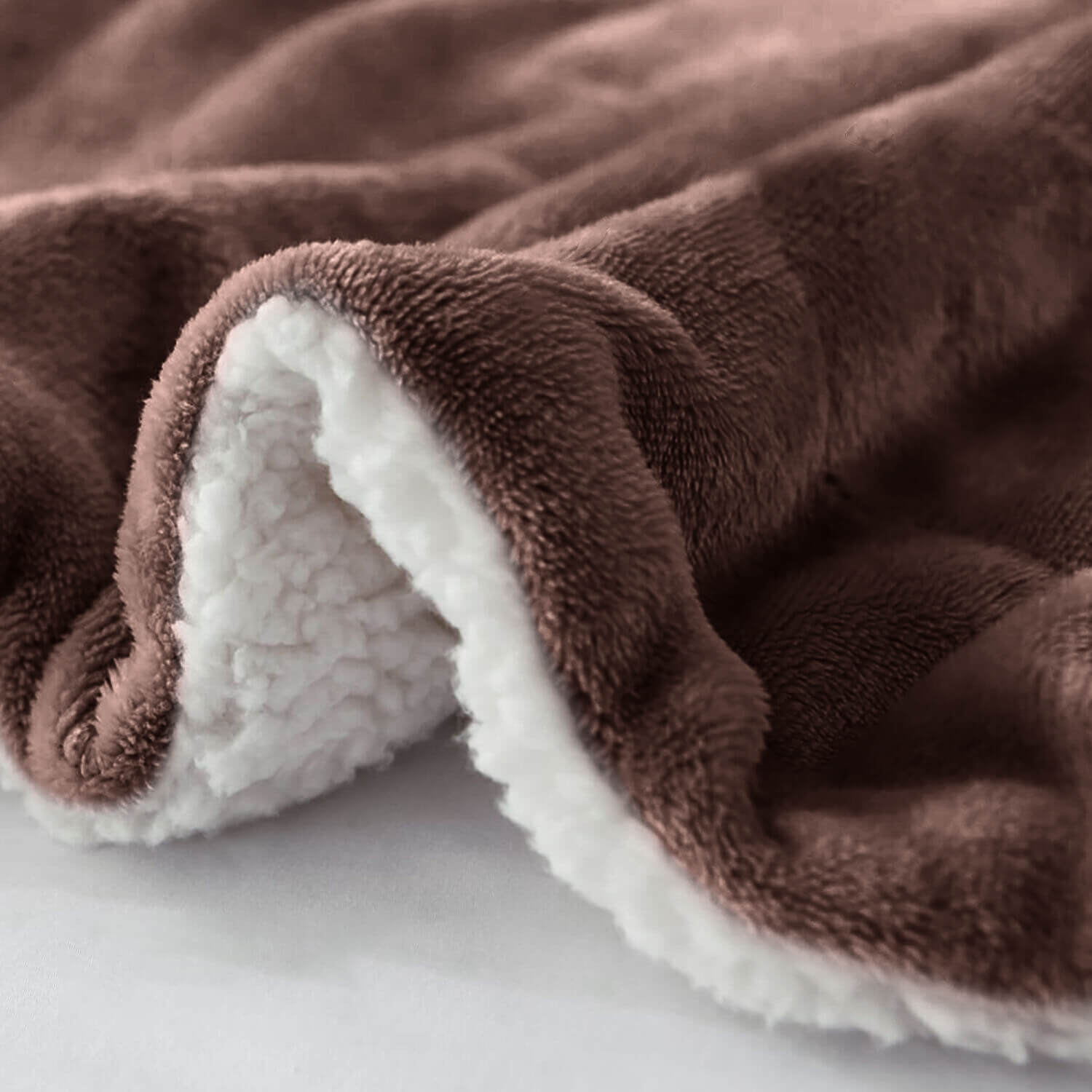 Coffee Sherpa Throw Blanket