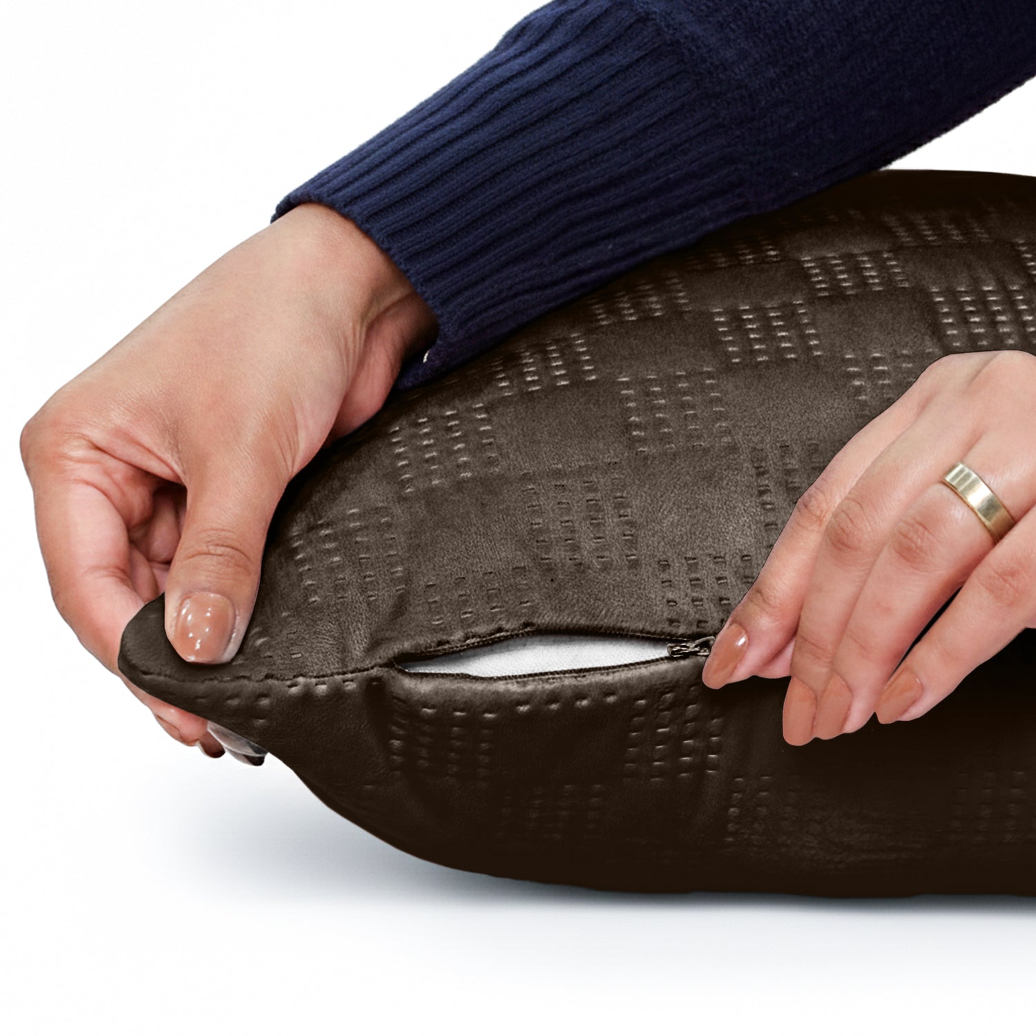 Checked Pattern Velvet Cushion Covers – Pack Of 2