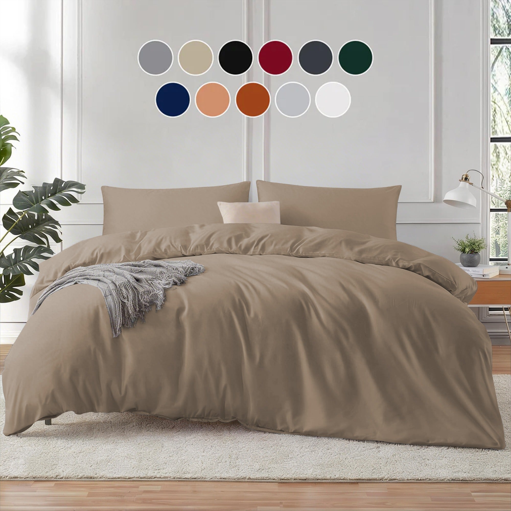 4 Piece Bedding Set Duvet Cover, Pillowcases & Fitted Sheet