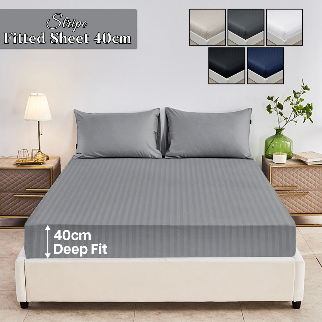 Deep Stripe Fitted Sheets 40CM