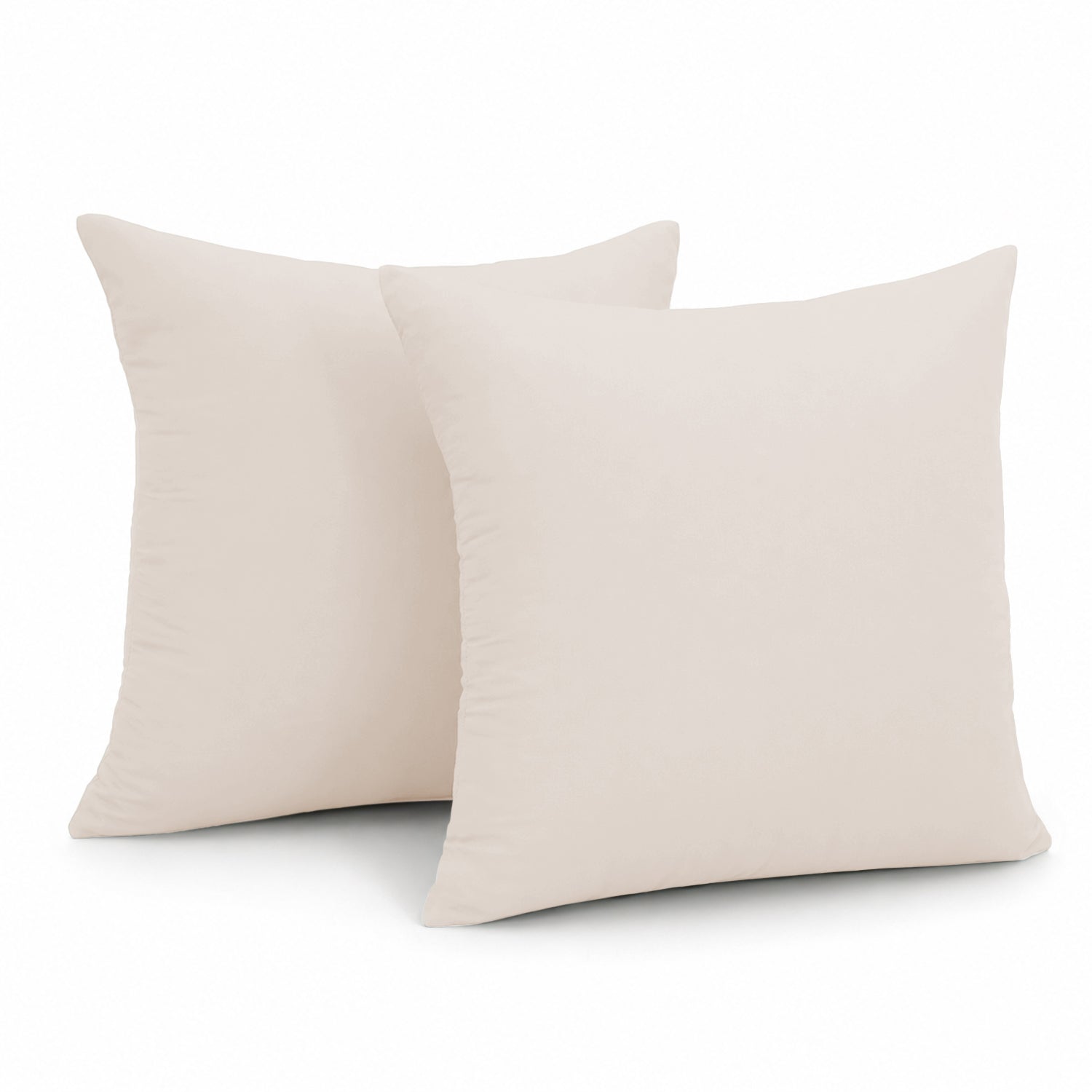 Pair of Microfibre Plain Cushion Covers for Bed & Living Room