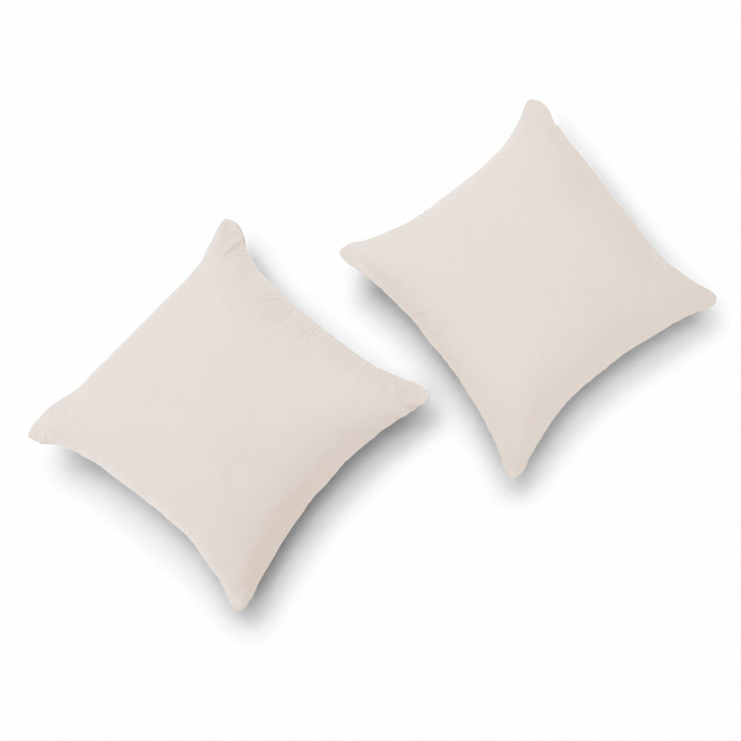 Pair of Microfibre Plain Cushion Covers for Bed & Living Room