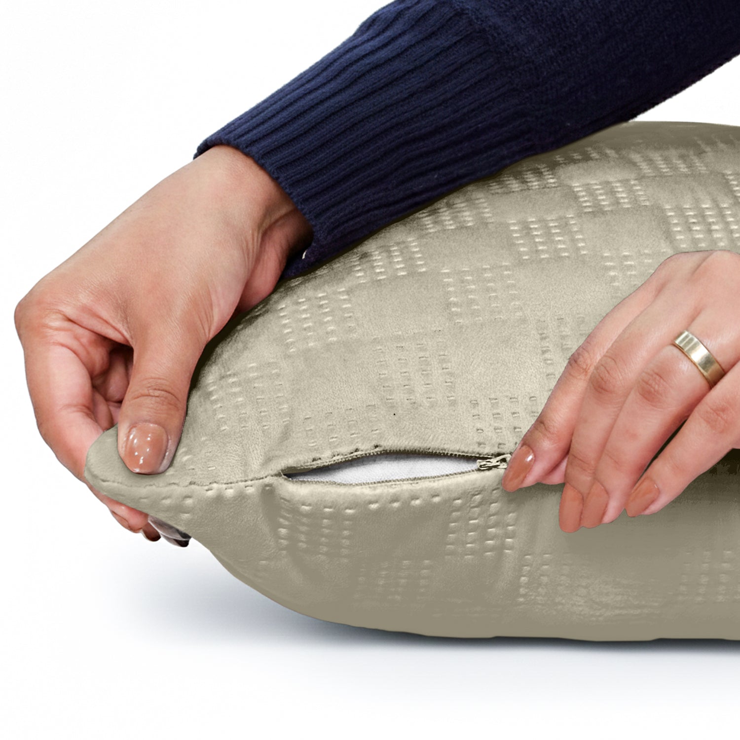 Checked Pattern Velvet Cushion Covers – Pack Of 2