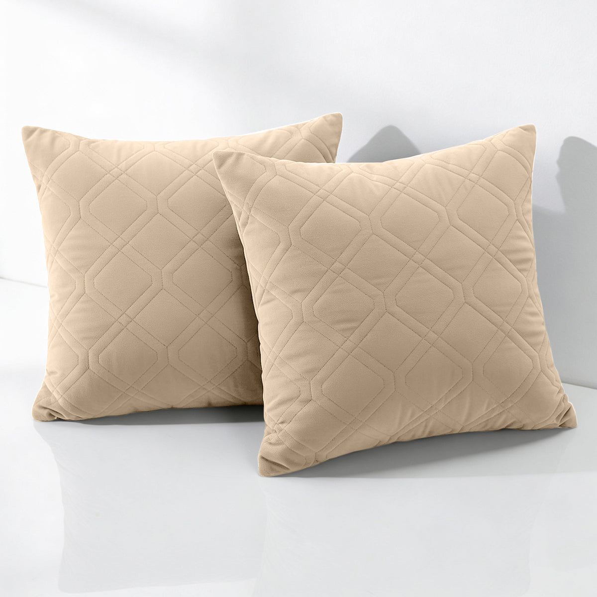 Soft Velvet Cushion Cover with Diamond Pattern – Pack Of 2