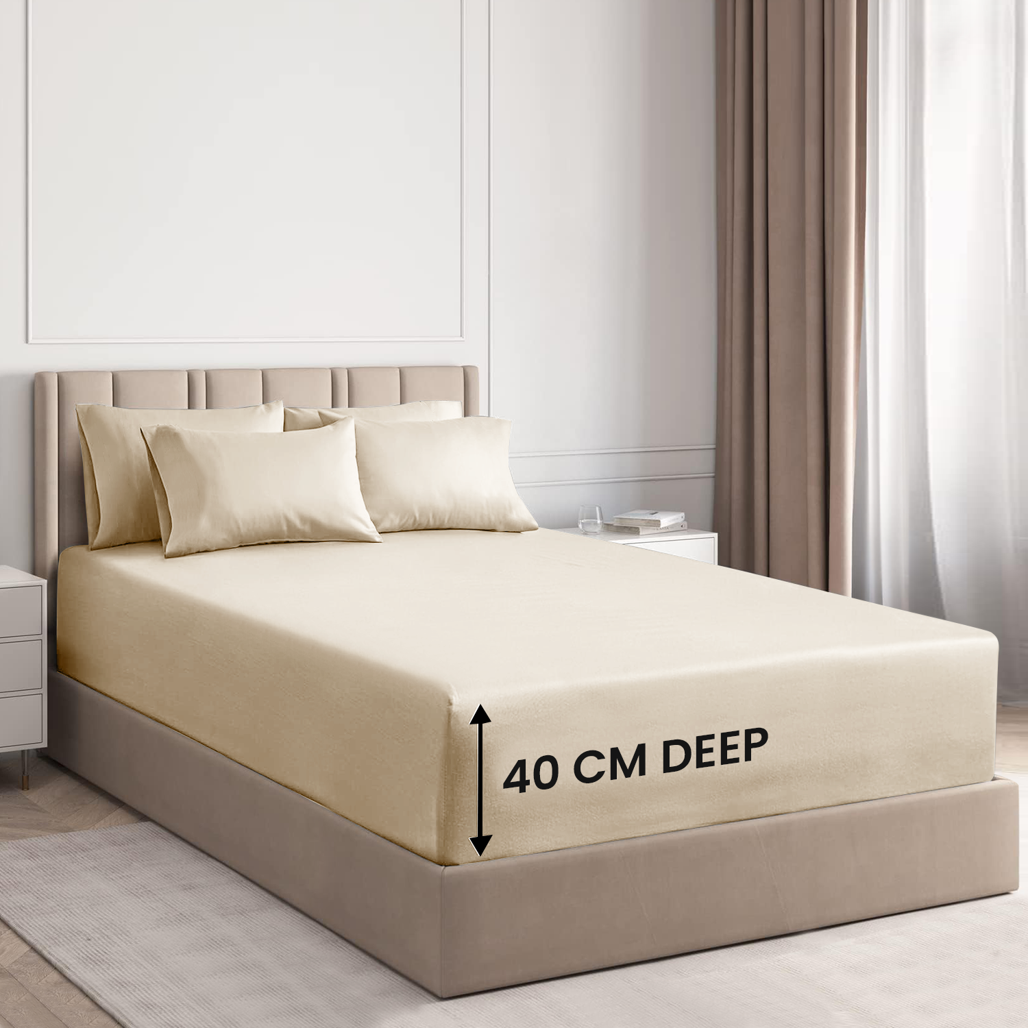 Extra Deep Fitted Sheets 25CM, 30CM & 40CM