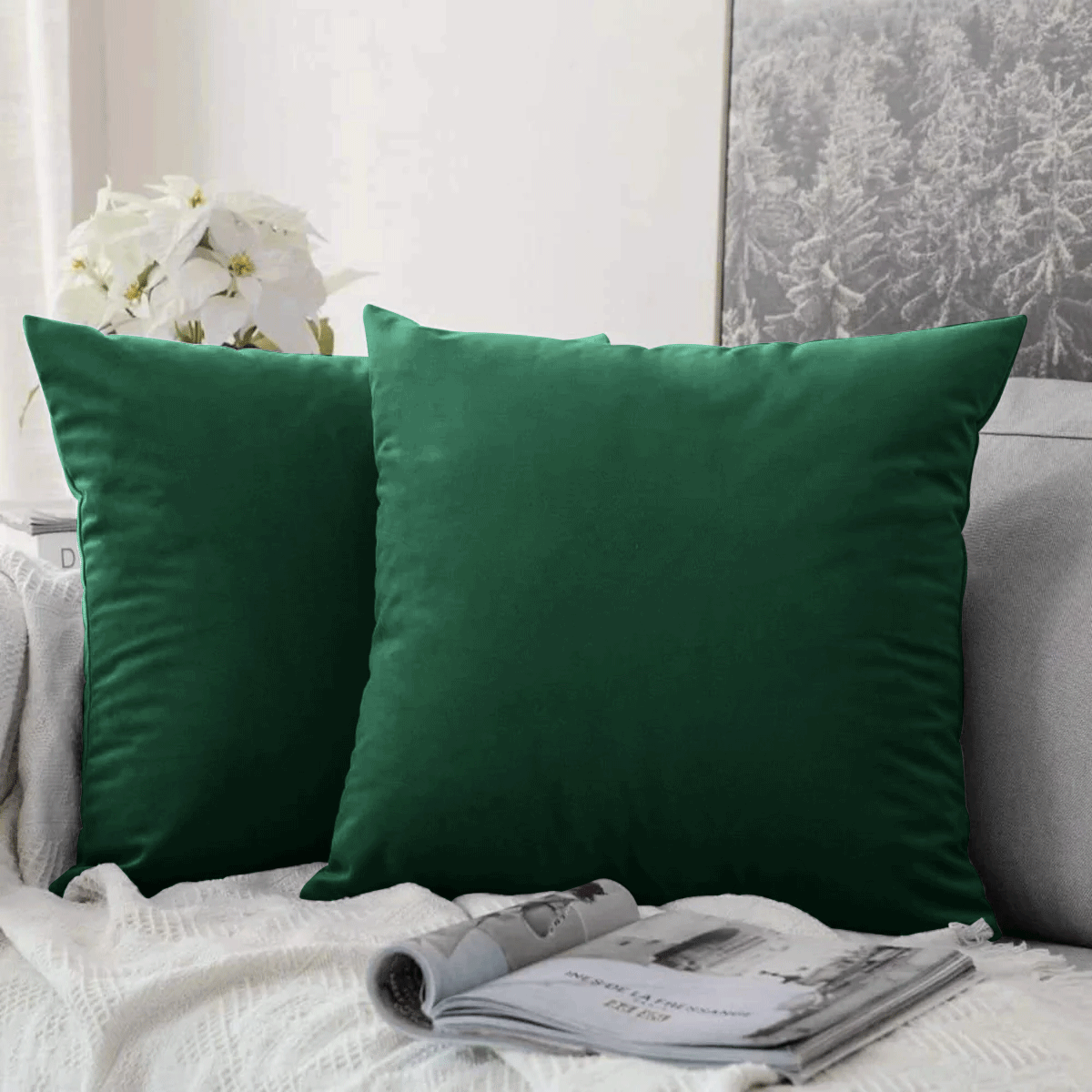 Green Cushion Covers 45x45