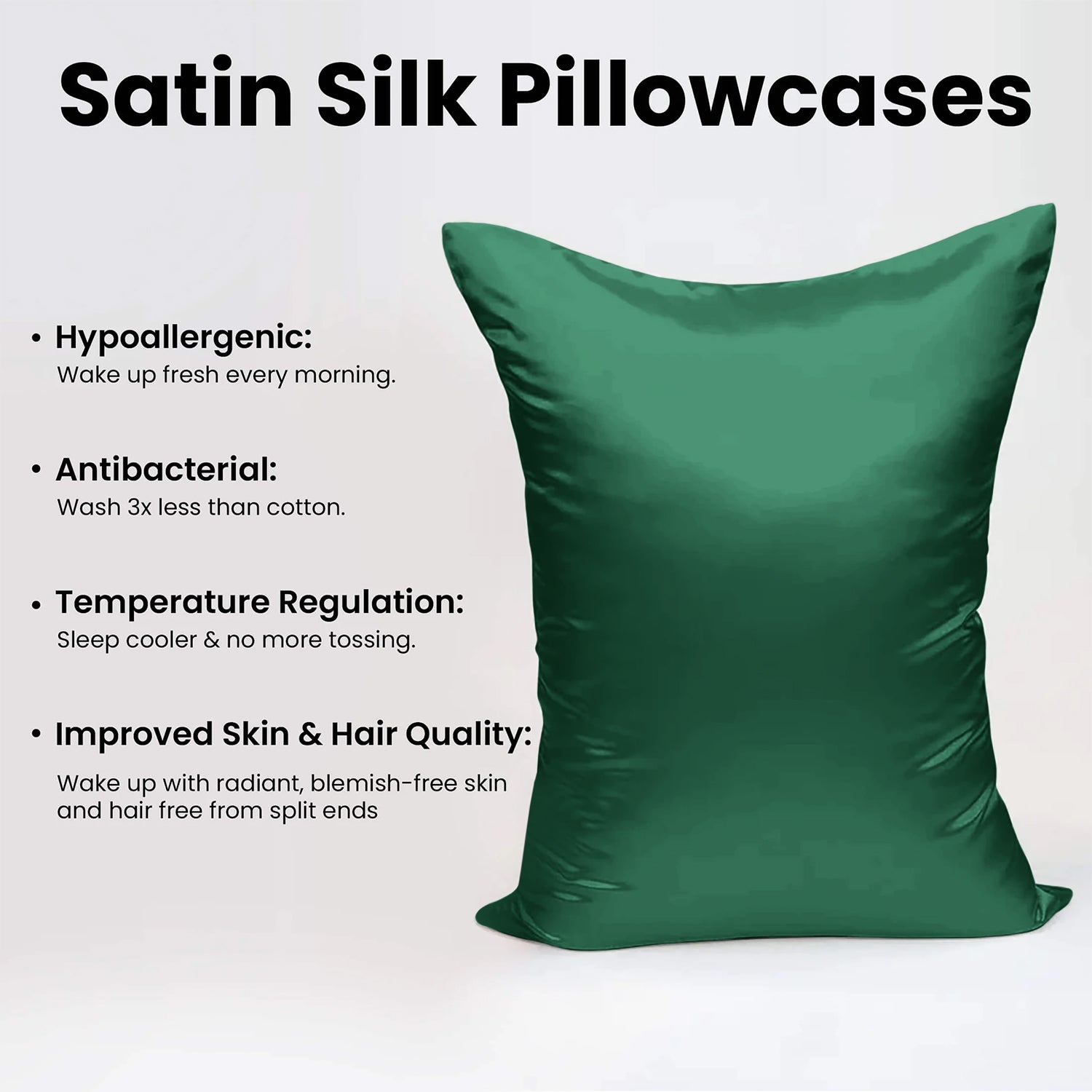 Satin Silk Pillowcases Pair