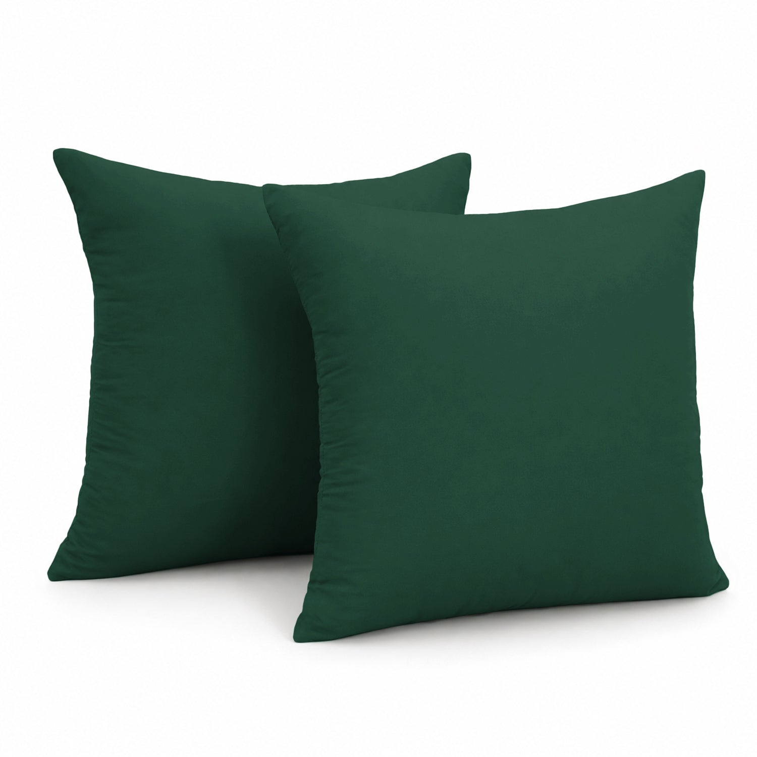 Pair of Microfibre Plain Cushion Covers for Bed & Living Room