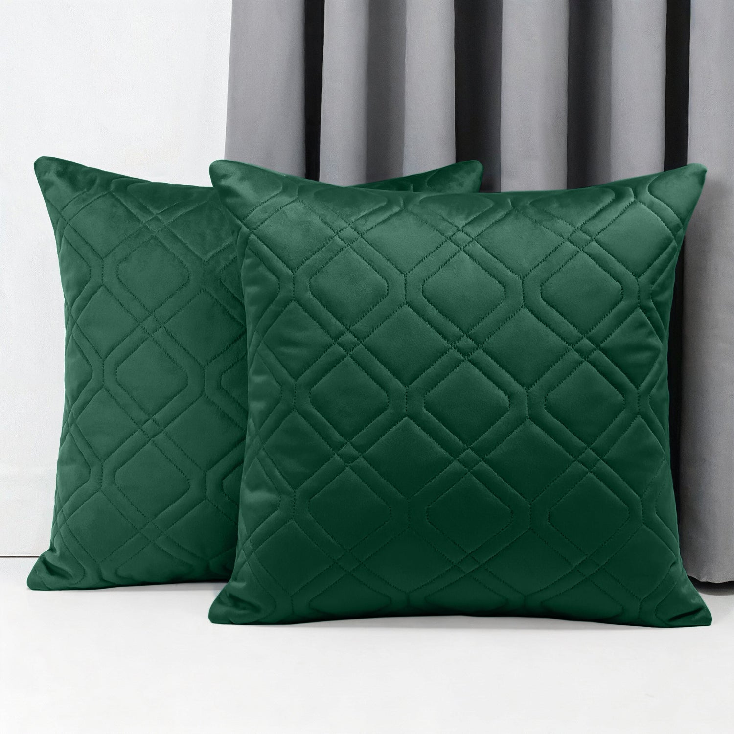 Soft Velvet Cushion Cover with Diamond Pattern – Pack Of 2