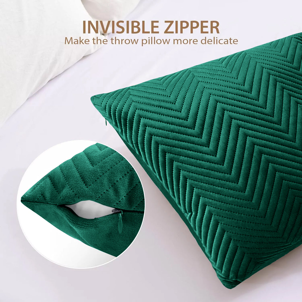 Pack Of 2 Quilted Embossed Cushion Covers