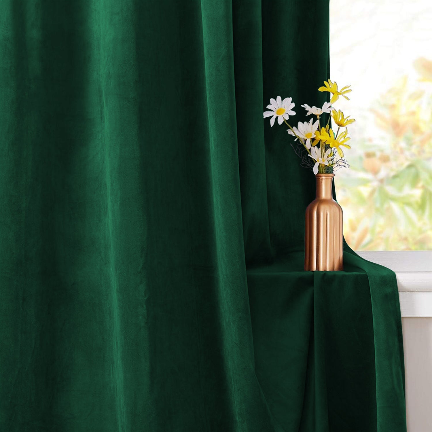 Velvet Eyelet Curtains Ready Made