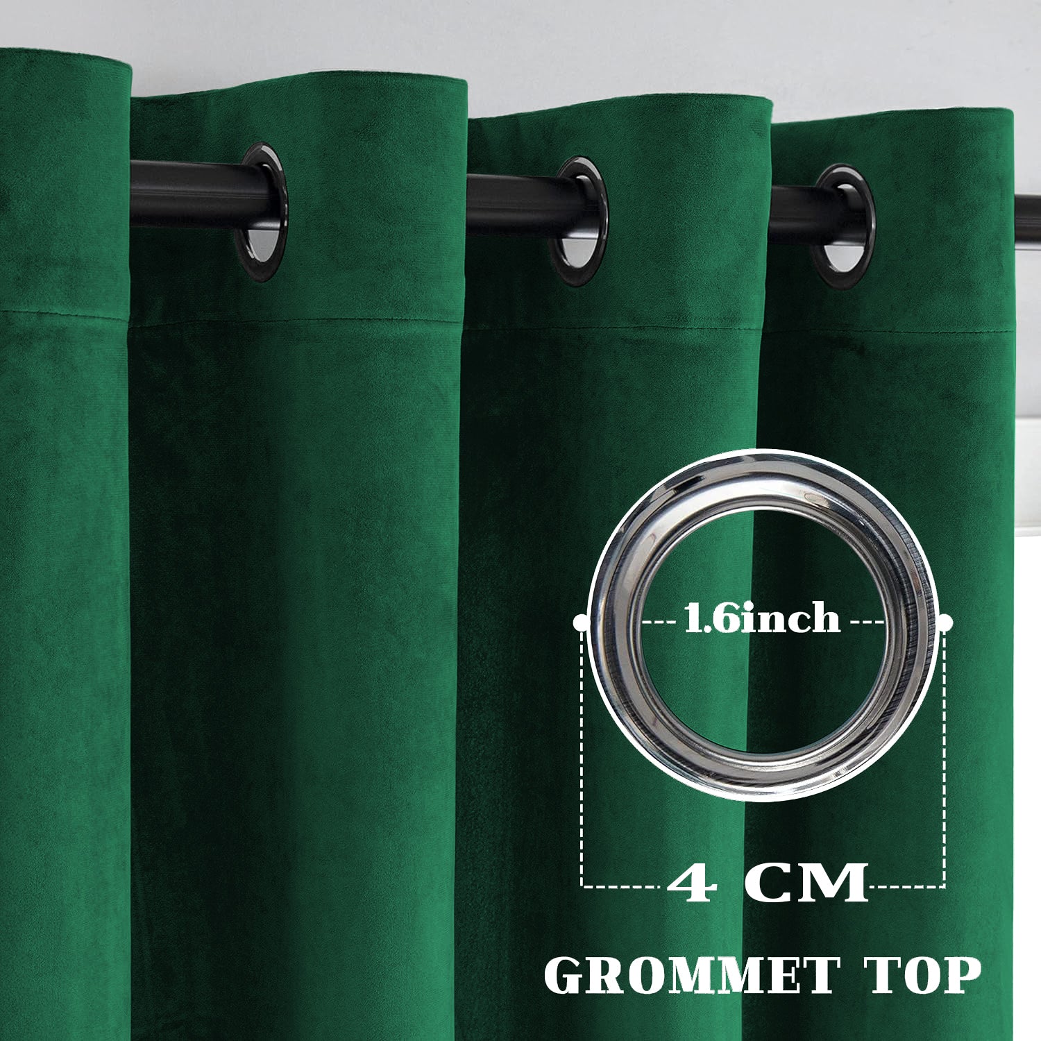 Velvet Eyelet Curtains Ready Made