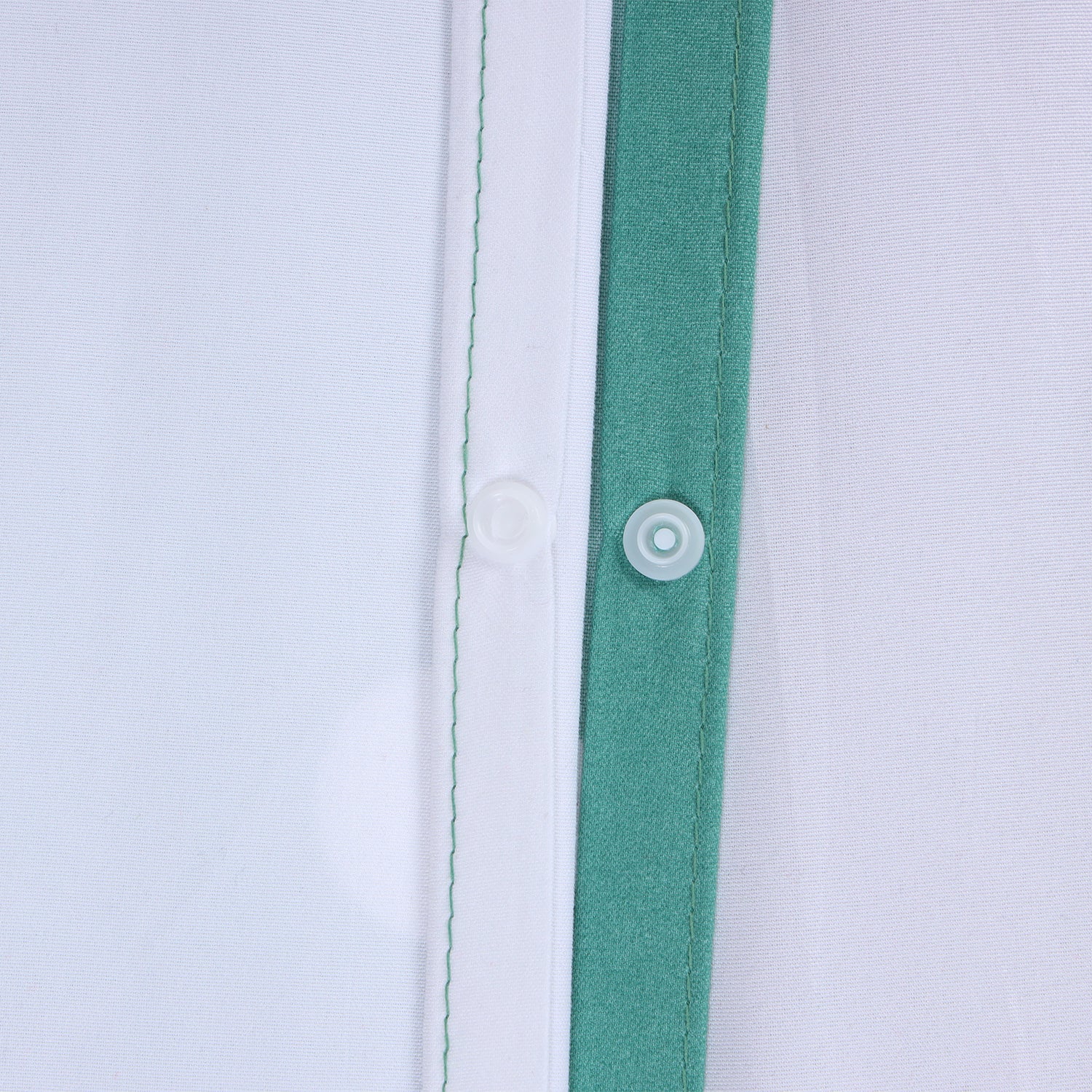 Polka Dot Printed Duvet Cover Set White & Green