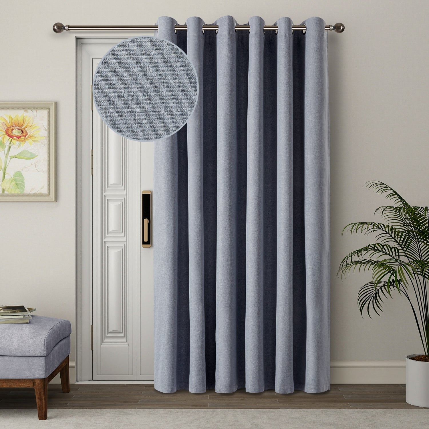 135 GSM Eyelet Ready Made Blackout Curtains For Living Room